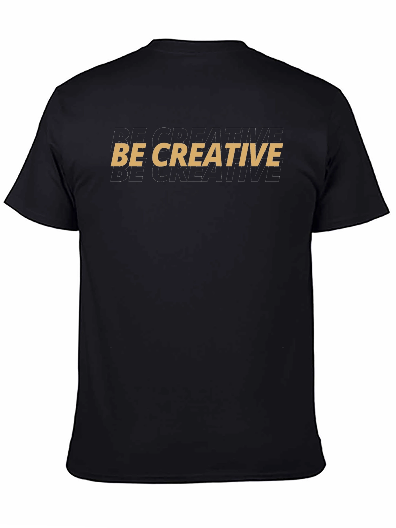 Be Creative Graphic Tee - Stylish Black Cotton T-Shirt