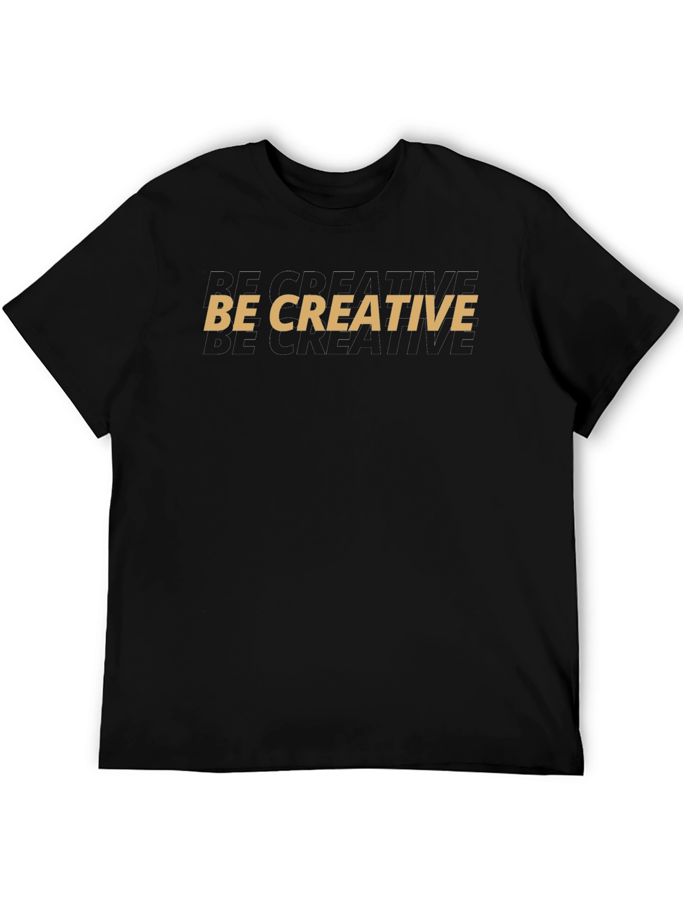 Be Creative Graphic Tee - Stylish Black Cotton T-Shirt