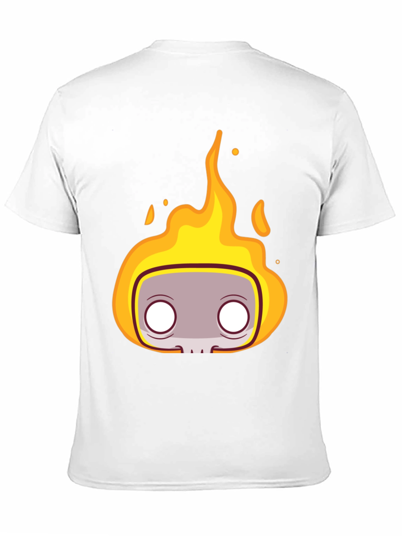 Fiery Skull Head T-Shirt - Bold Graphic Tee