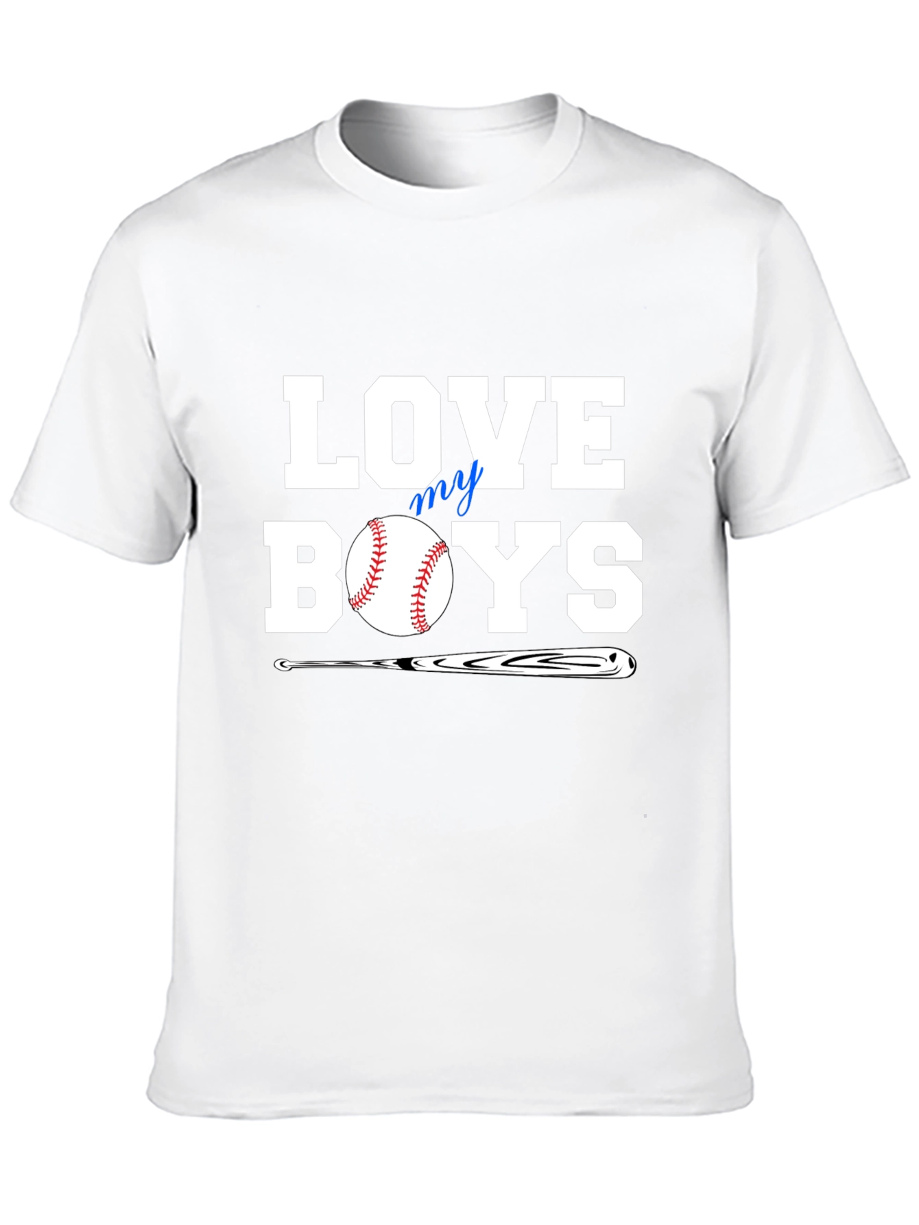 Love My Boys Baseball Graphic T-Shirt
