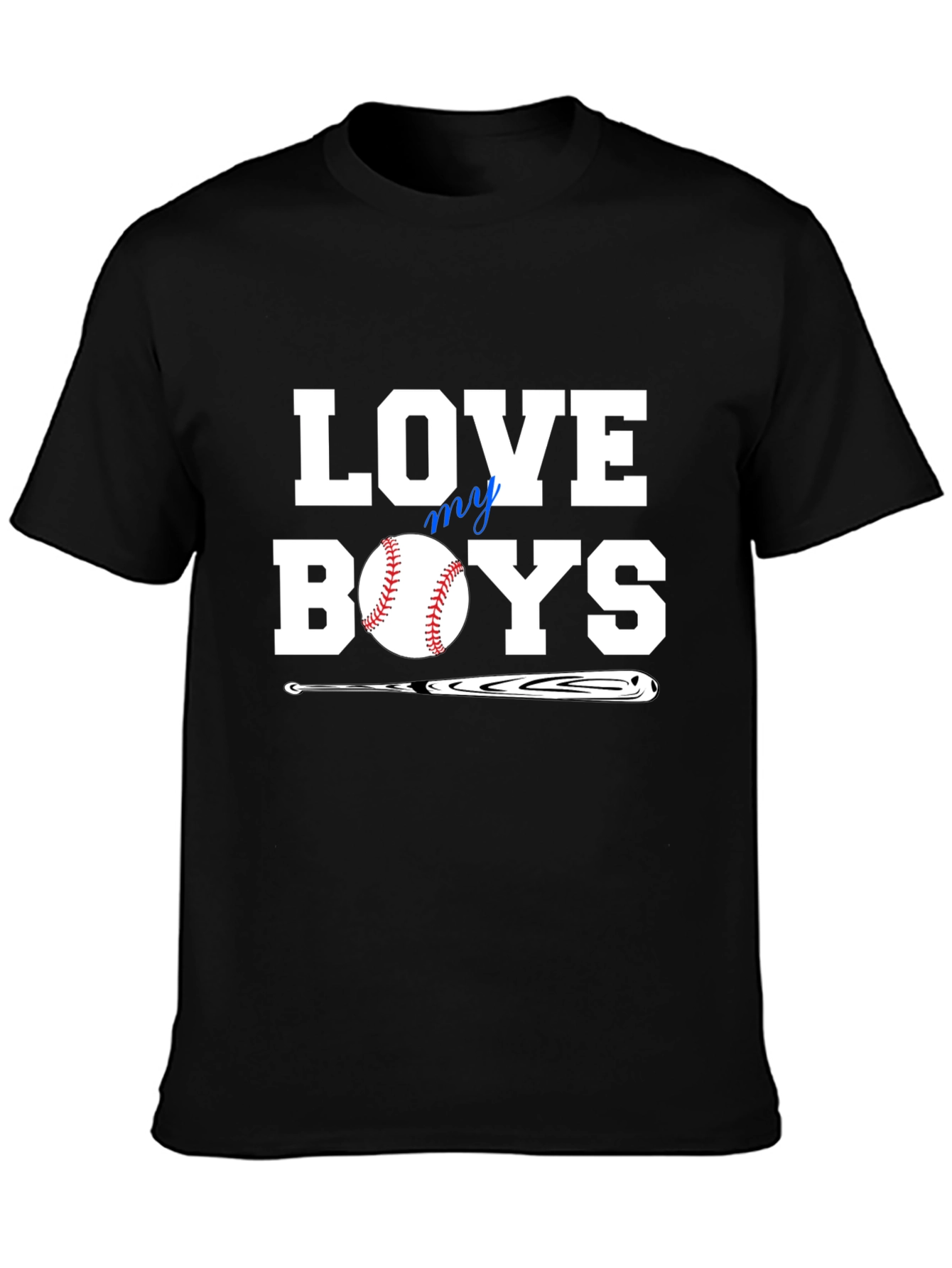 Love My Boys Baseball Graphic T-Shirt