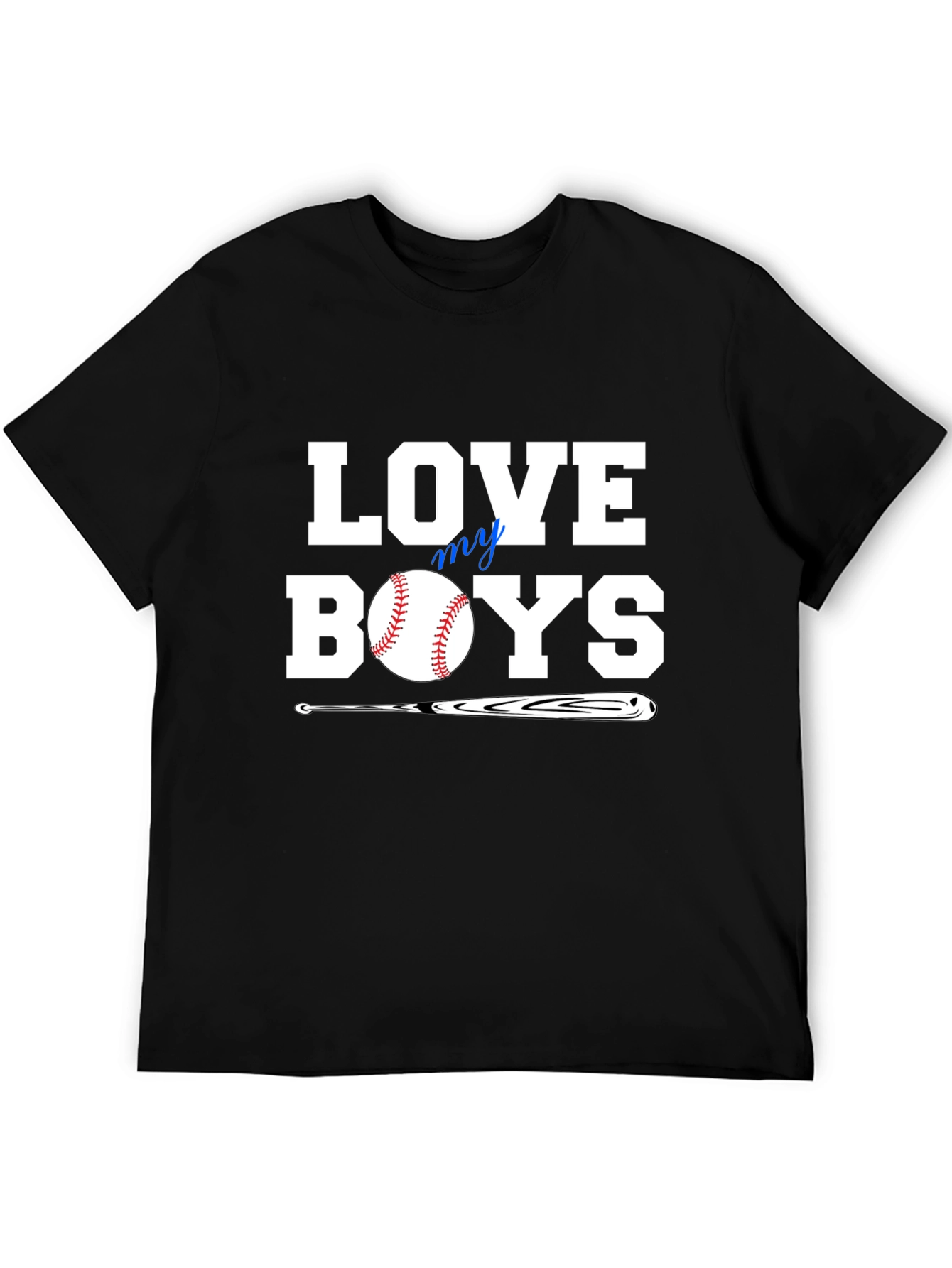 Love My Boys Baseball Graphic T-Shirt