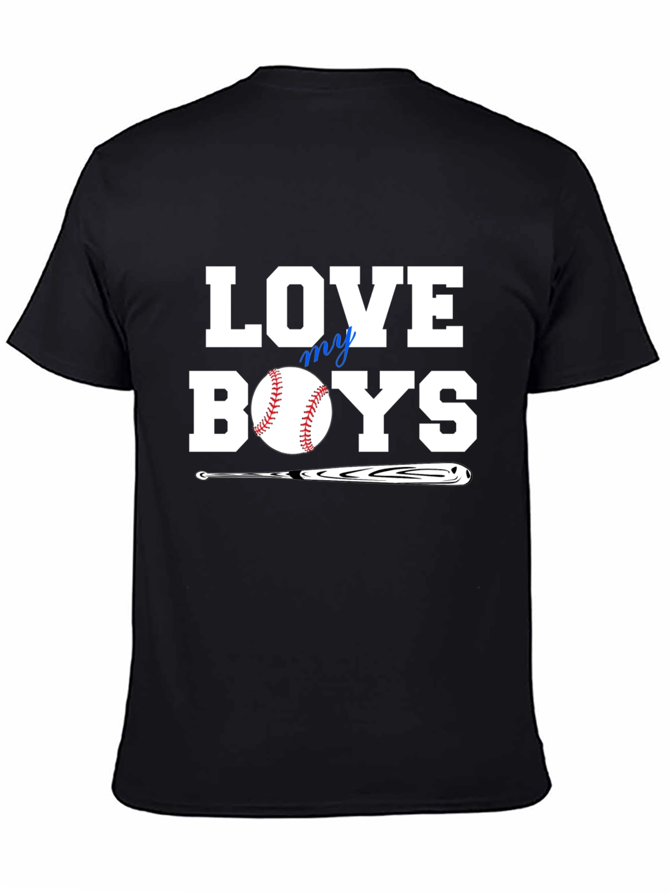 Love My Boys Baseball Graphic T-Shirt