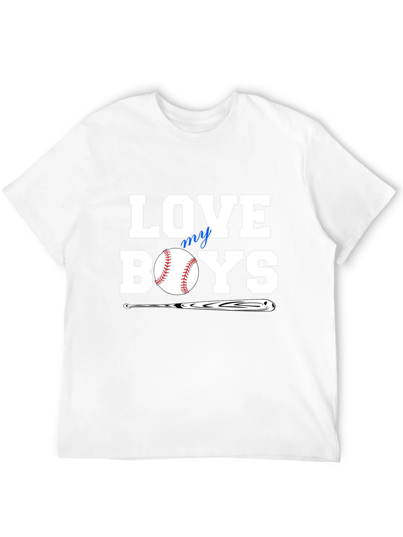 Love My Boys Baseball Graphic T-Shirt