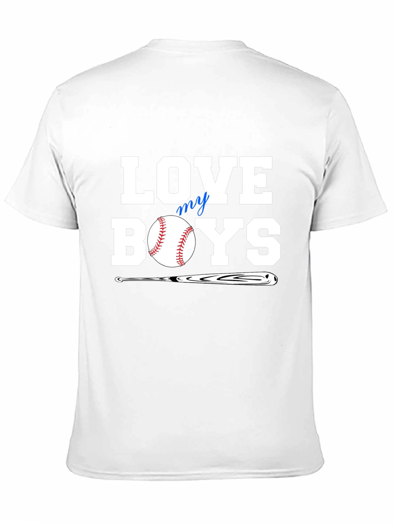 Love My Boys Baseball Graphic T-Shirt