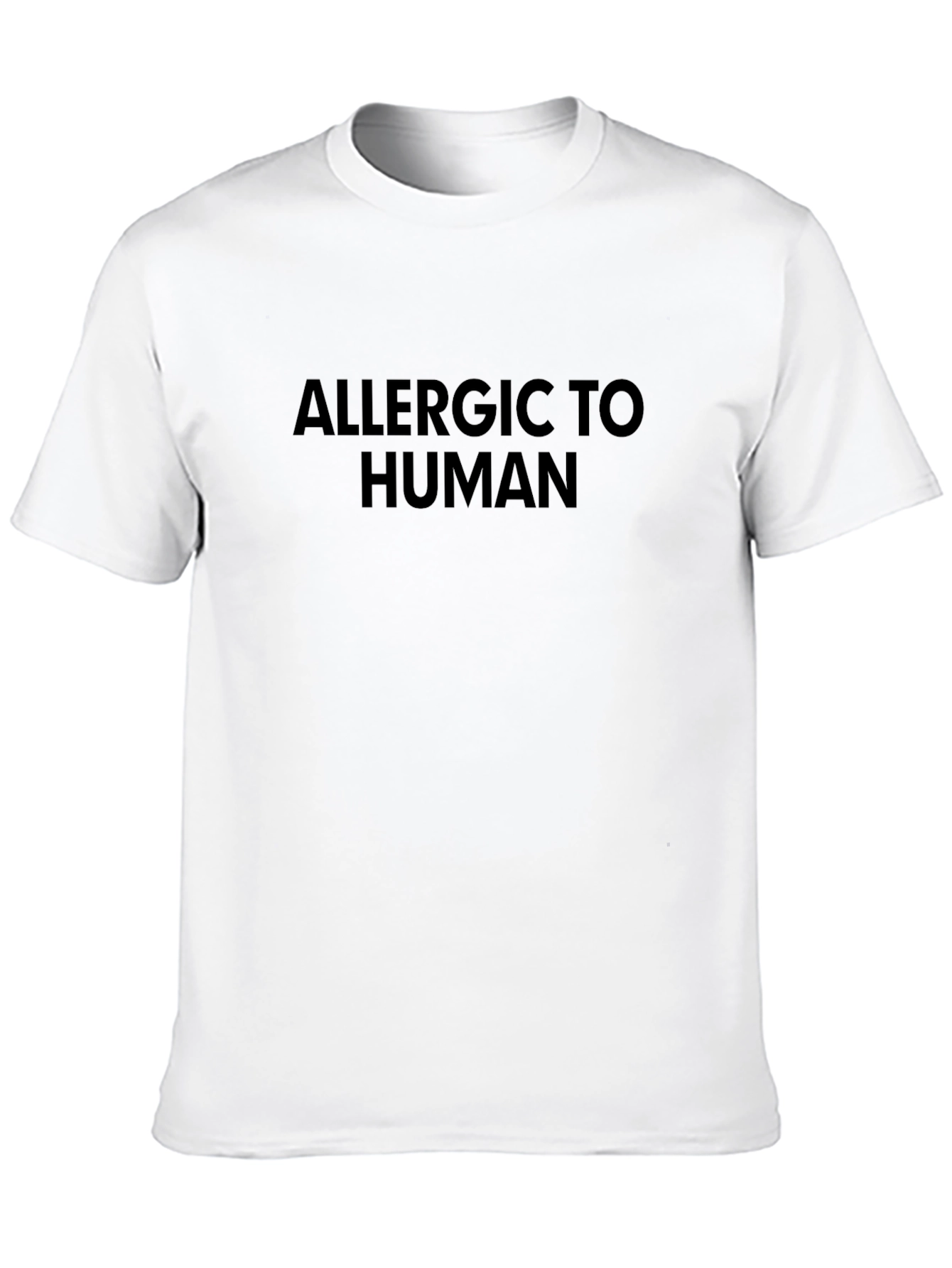 Allergic to Human Graphic T-Shirt - Black