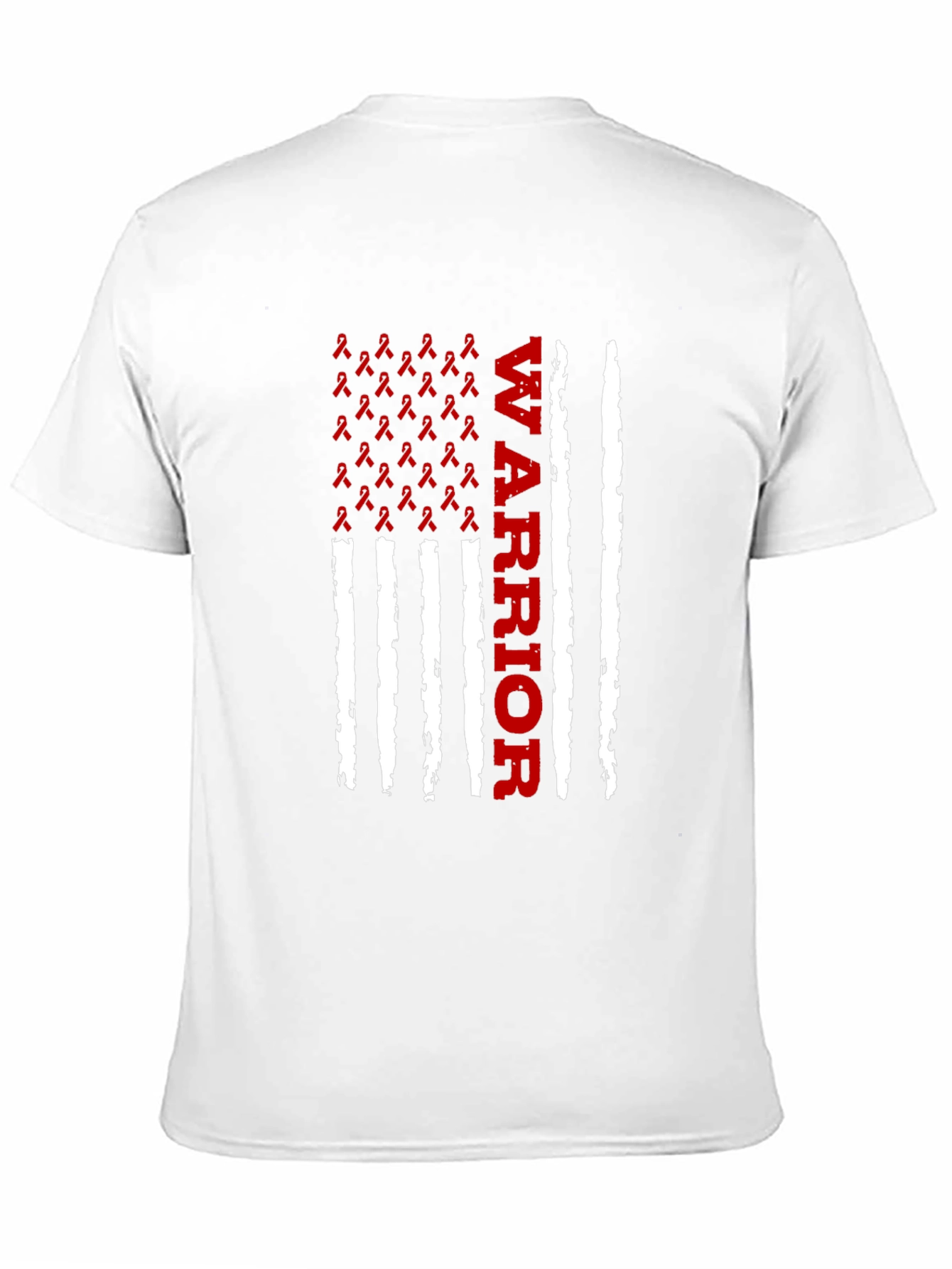 Warrior Ribbon American Flag Graphic T-Shirt