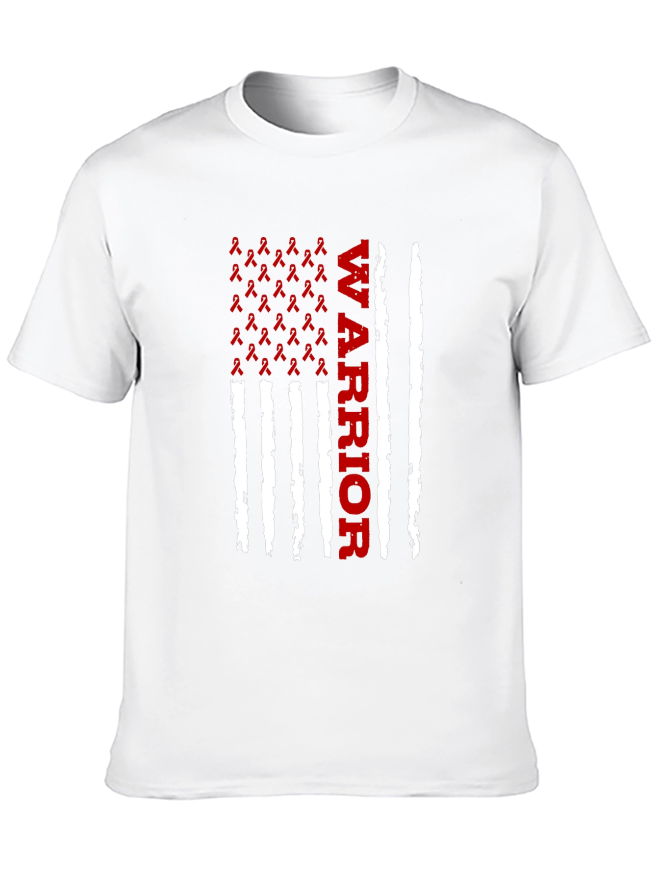 Warrior Ribbon American Flag Graphic T-Shirt