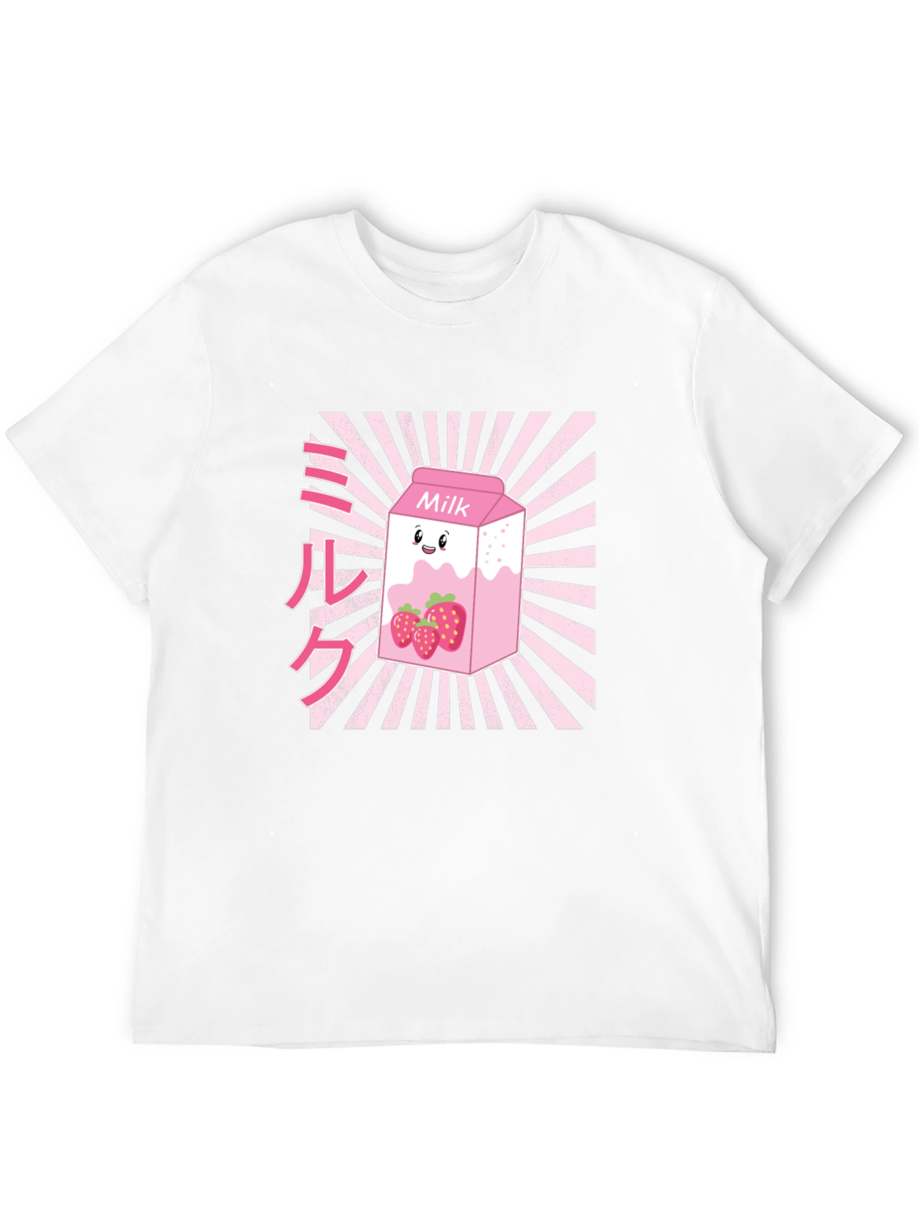 Strawberry Milk Graphic T-Shirt - Black