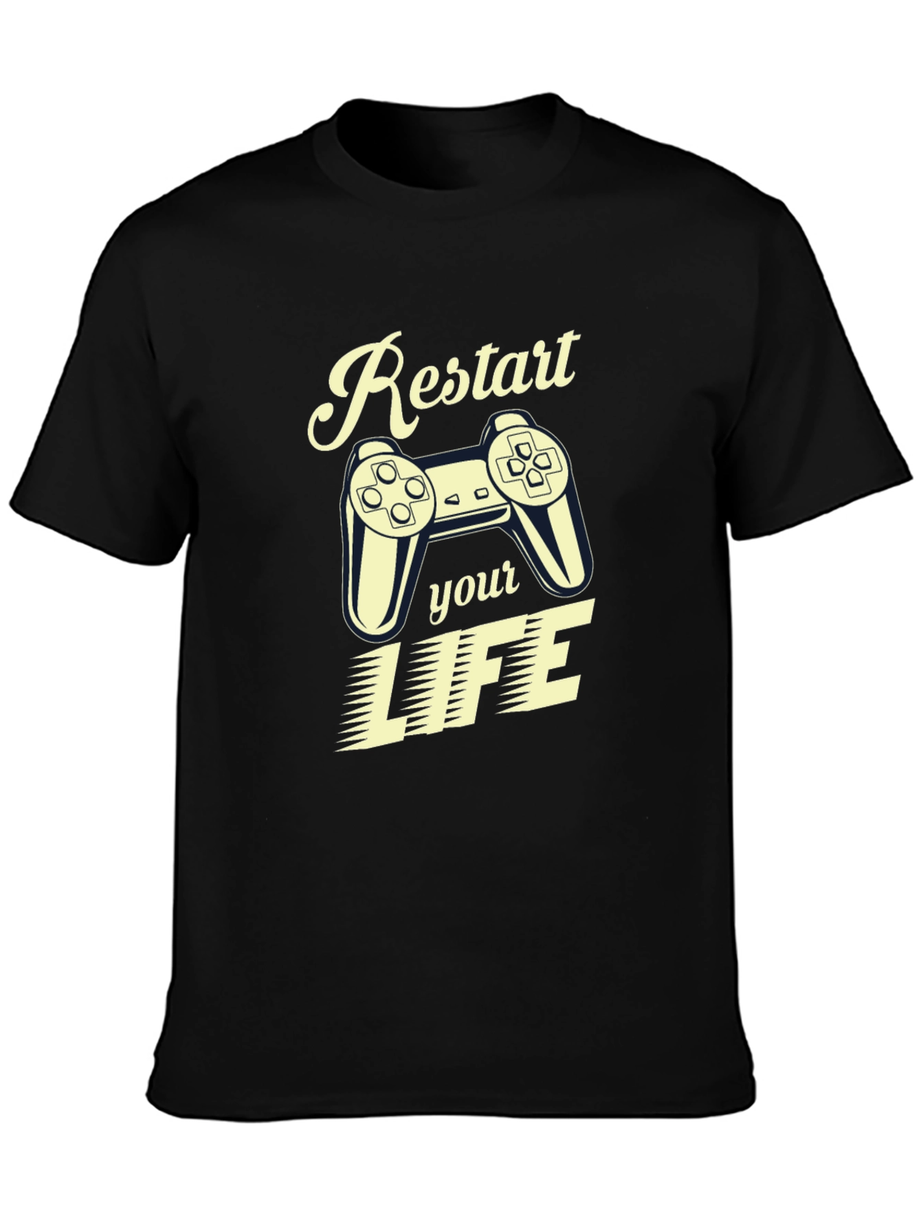 Restart Your Life Gamer T-Shirt - Cool Graphic Tee