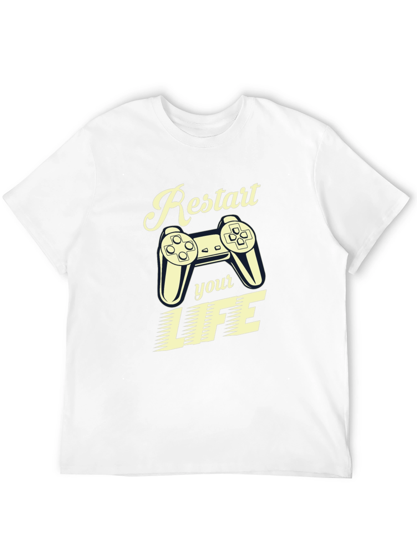 Restart Your Life Gamer T-Shirt - Cool Graphic Tee
