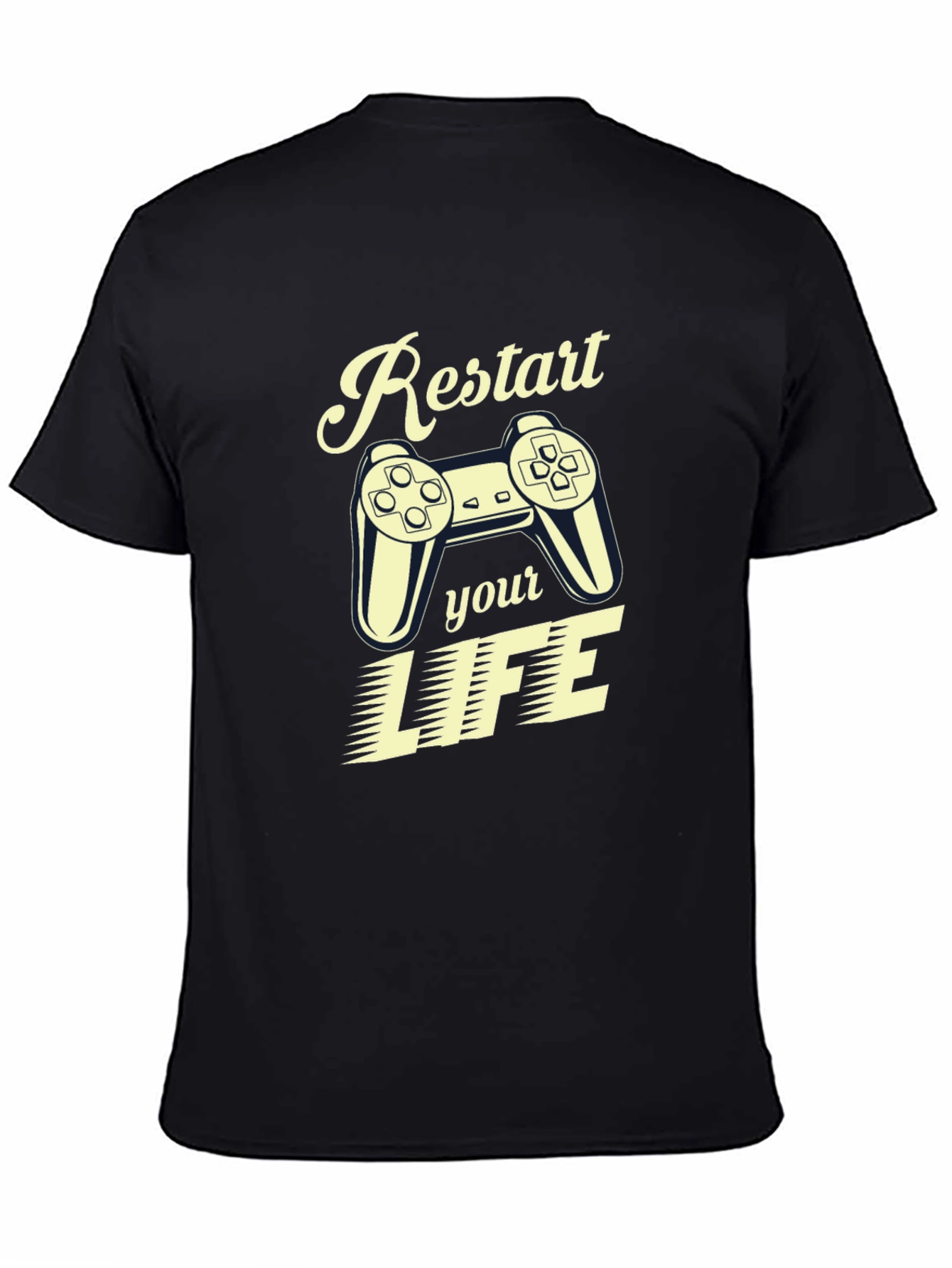 Restart Your Life Gamer T-Shirt - Cool Graphic Tee