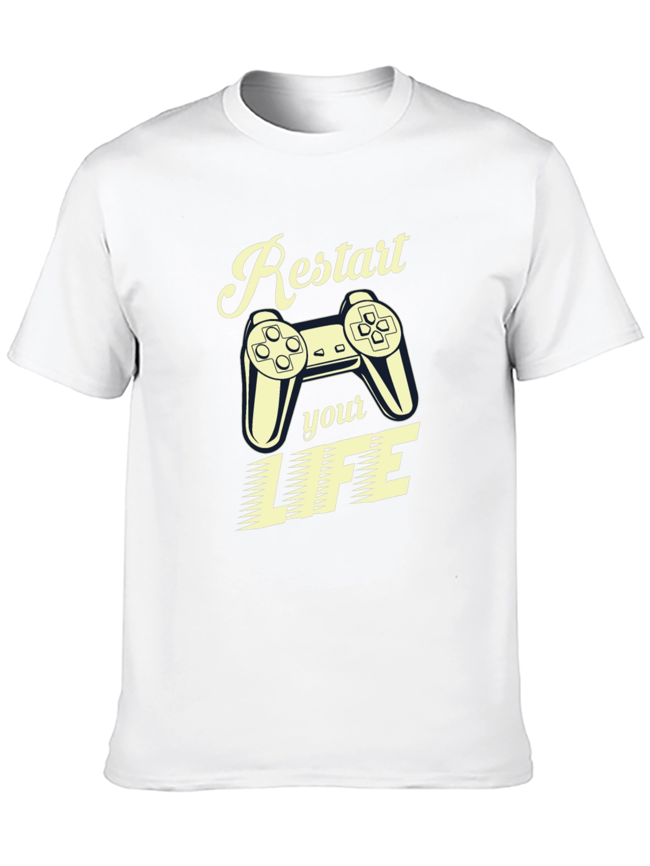 Restart Your Life Gamer T-Shirt - Cool Graphic Tee