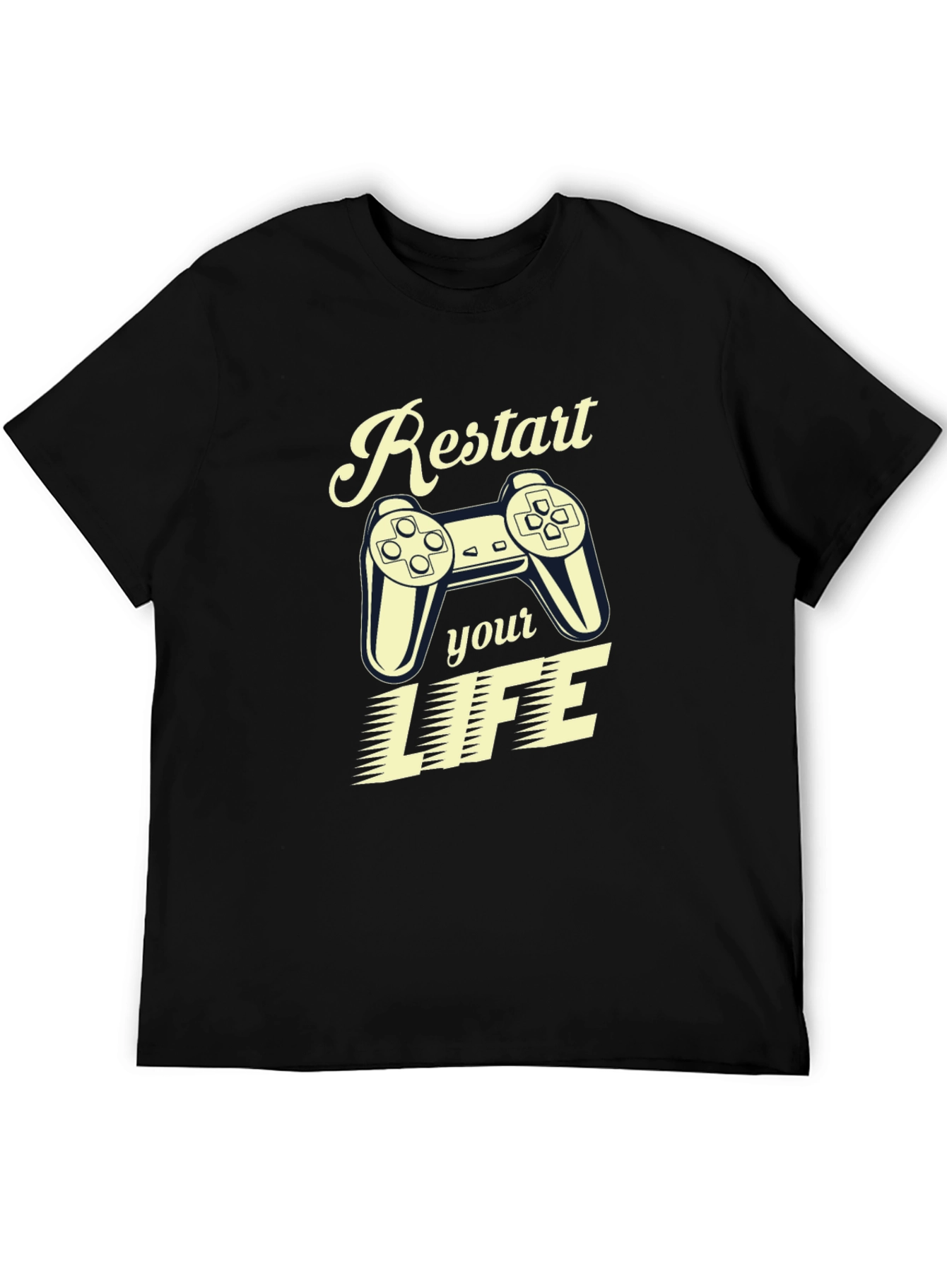 Restart Your Life Gamer T-Shirt - Cool Graphic Tee