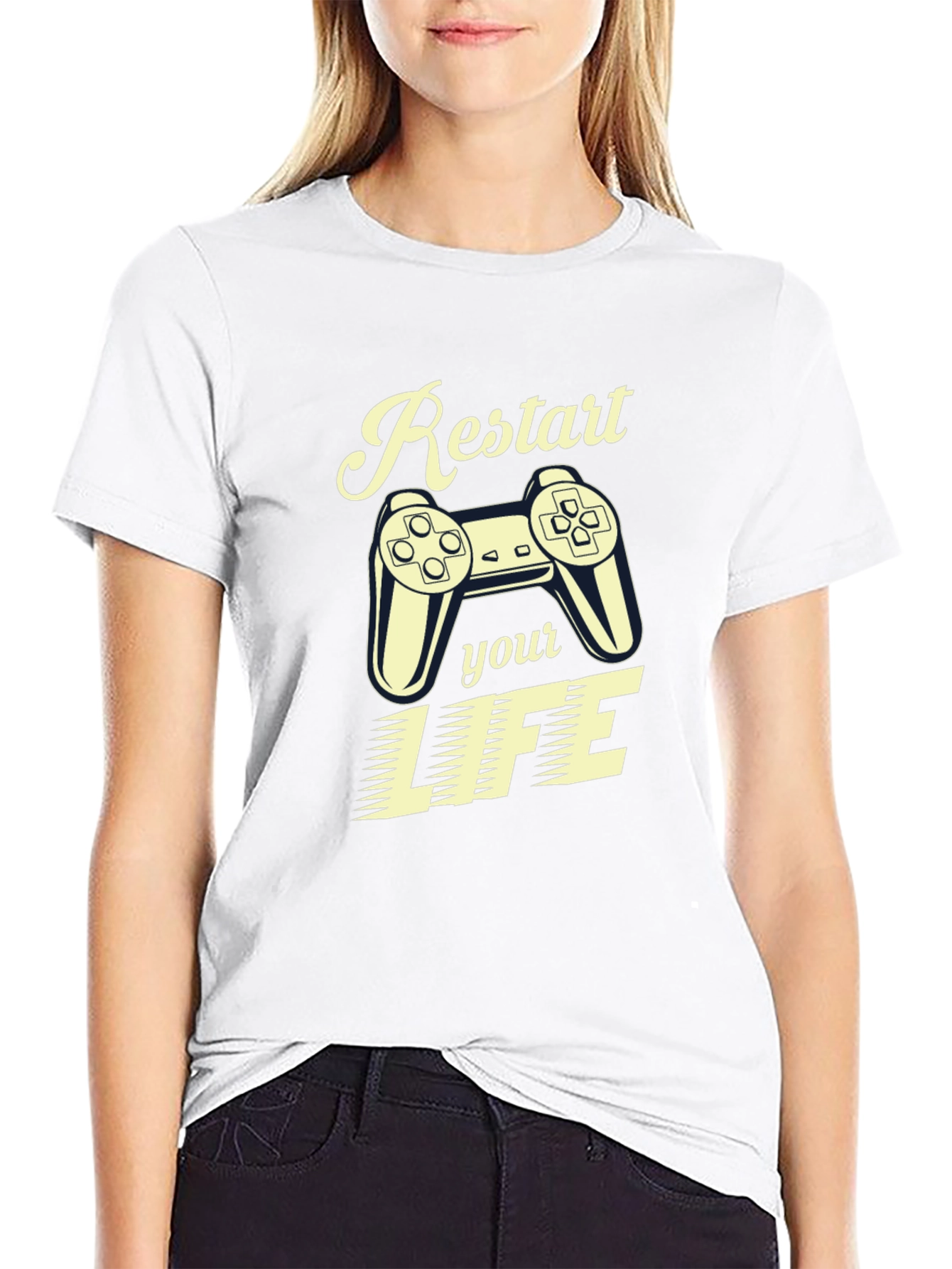 Restart Your Life Gamer T-Shirt - Cool Graphic Tee