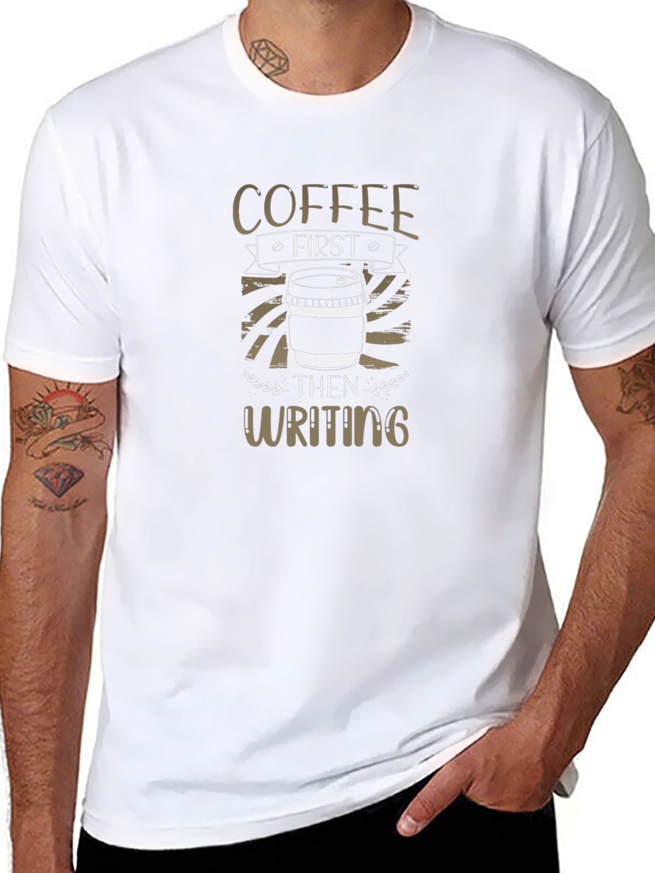 Coffee First Writing Later Graphic Tee