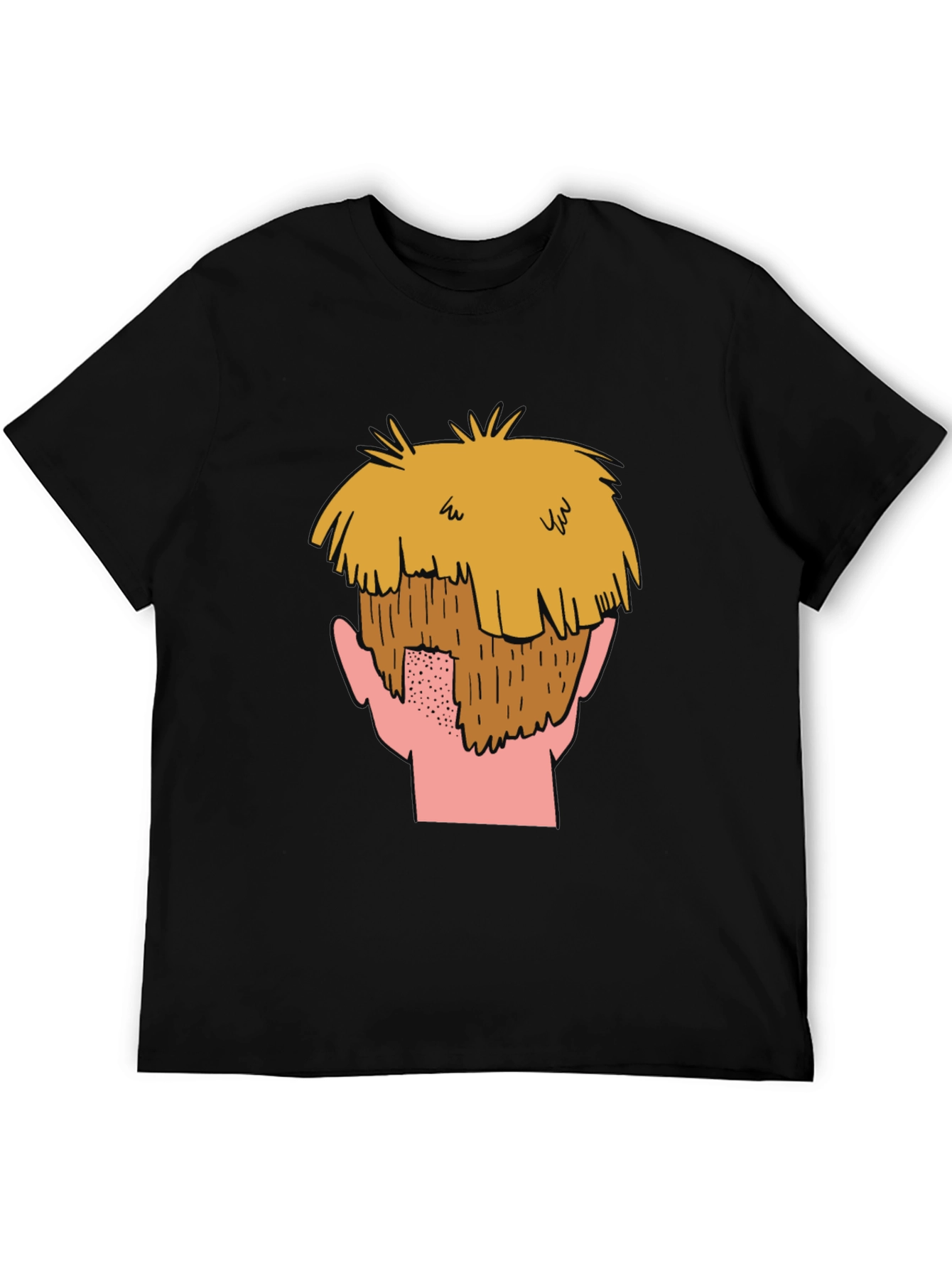 Cartoon Beard Graphic T-Shirt