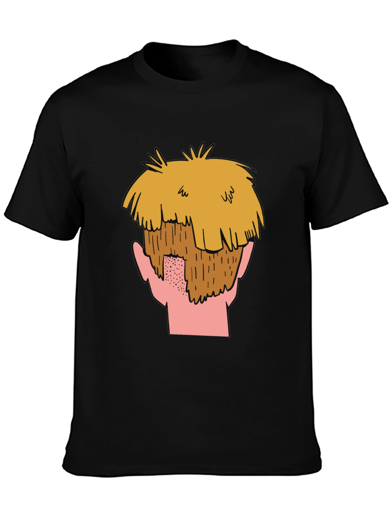 Cartoon Beard Graphic T-Shirt