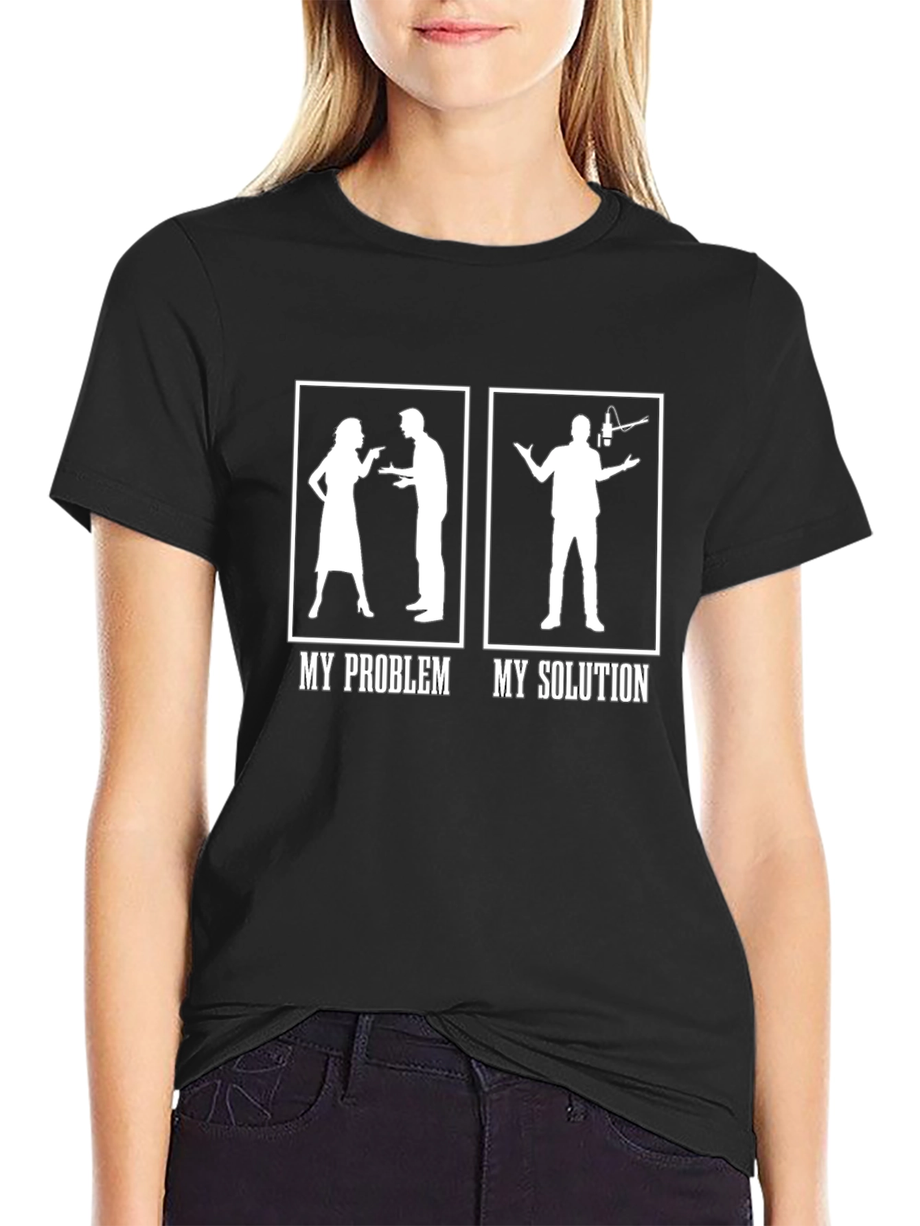 My Problem My Solution T-Shirt Funny Podcaster Shirt