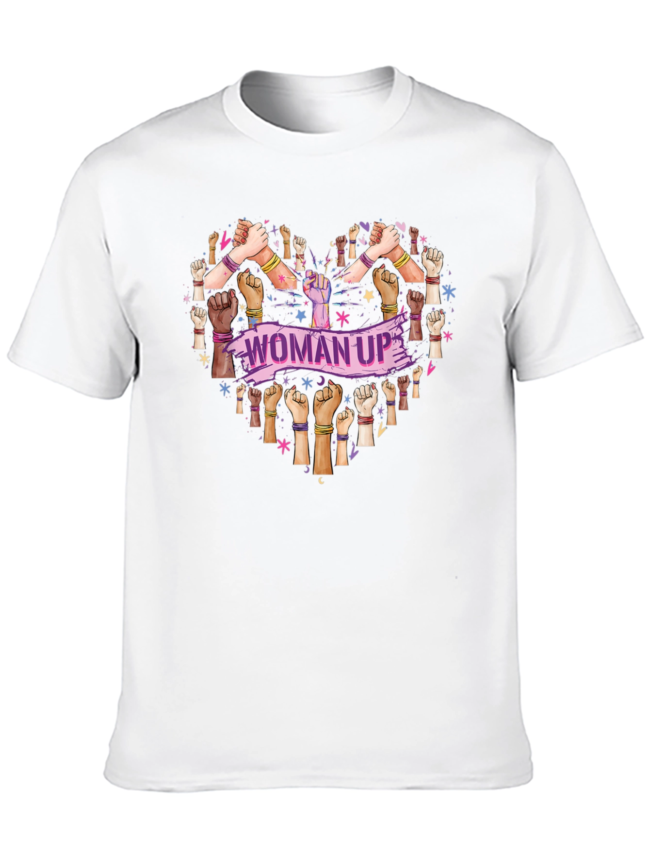 Woman Up T-Shirt - Heart Graphic Tee