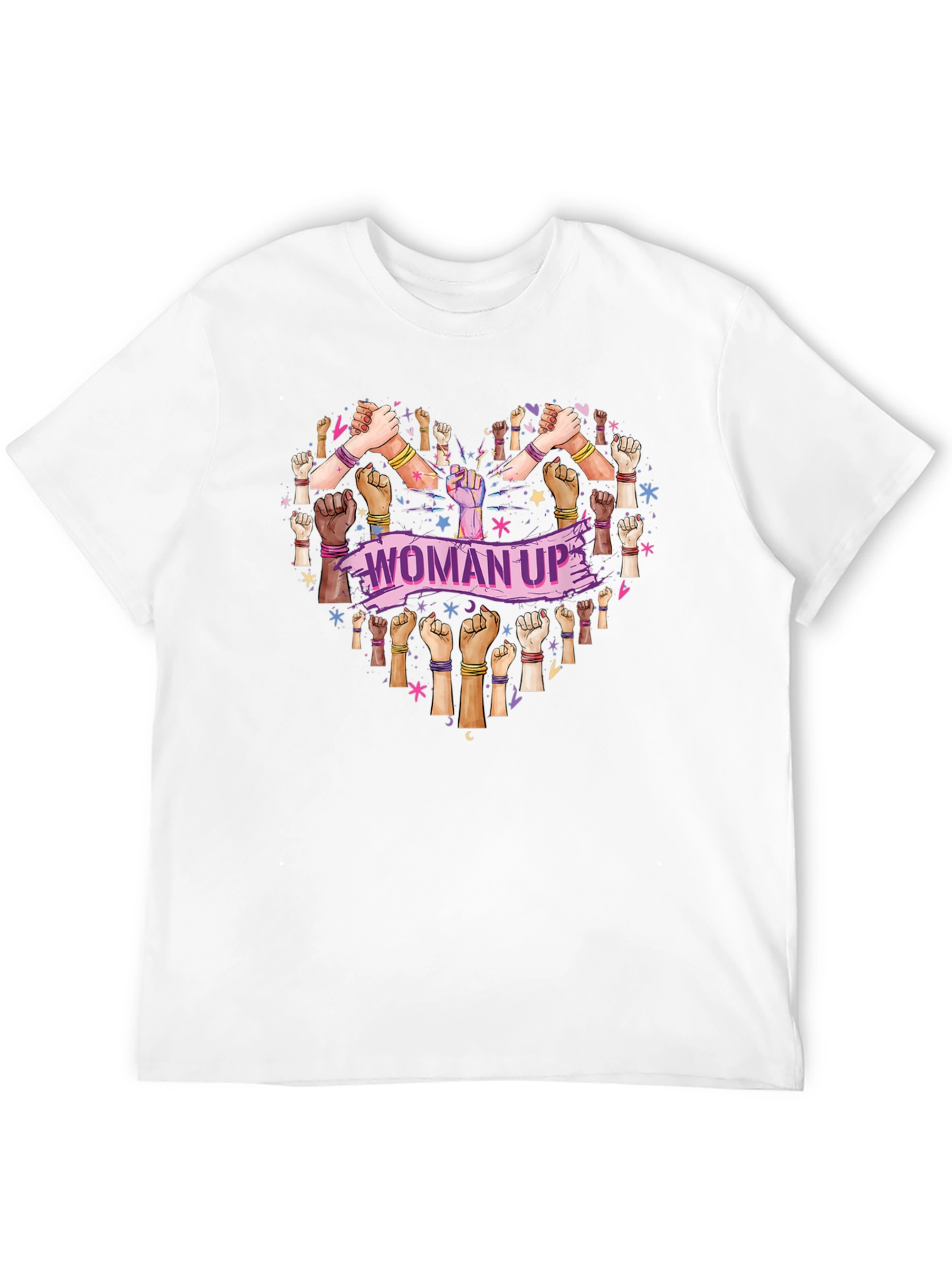Woman Up T-Shirt - Heart Graphic Tee