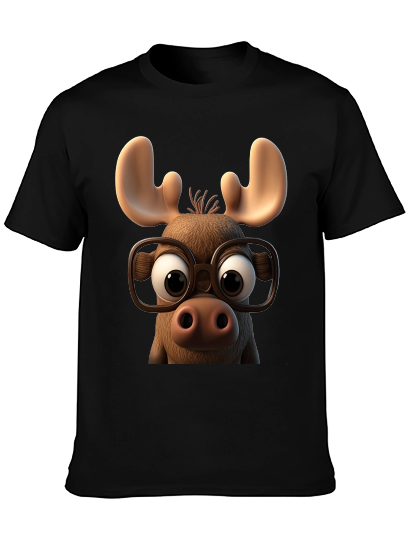 Moose Cartoon T-Shirt Funny Animal Tee