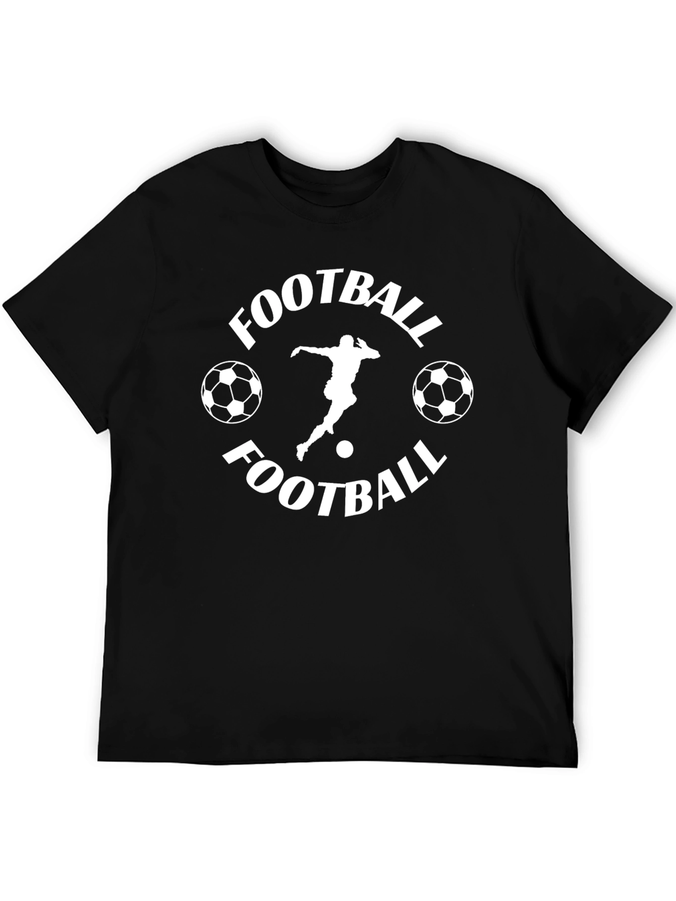 Football Graphic Print Crew Neck T-Shirt
