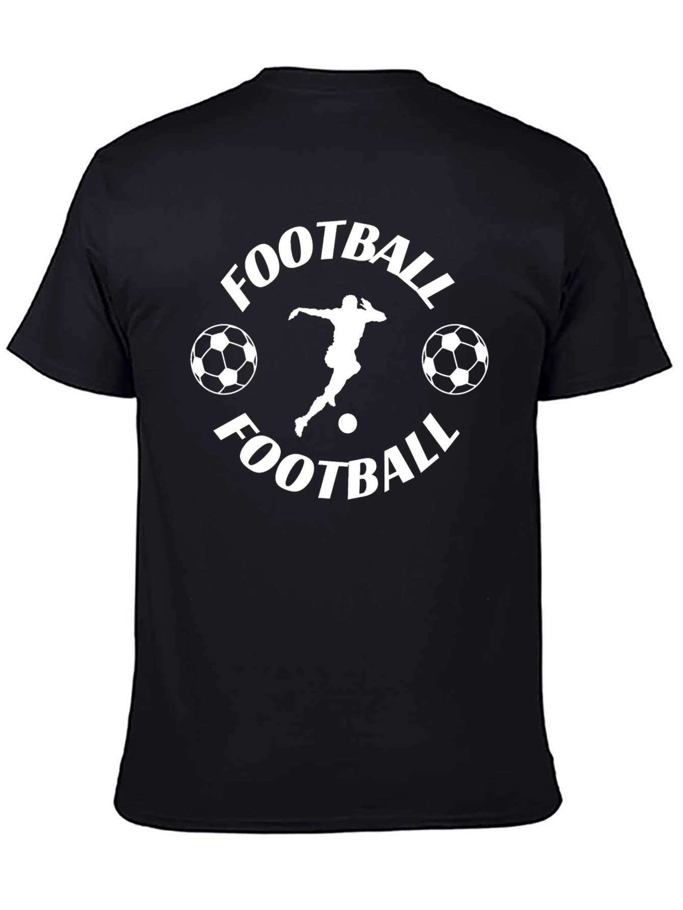 Football Graphic Print Crew Neck T-Shirt