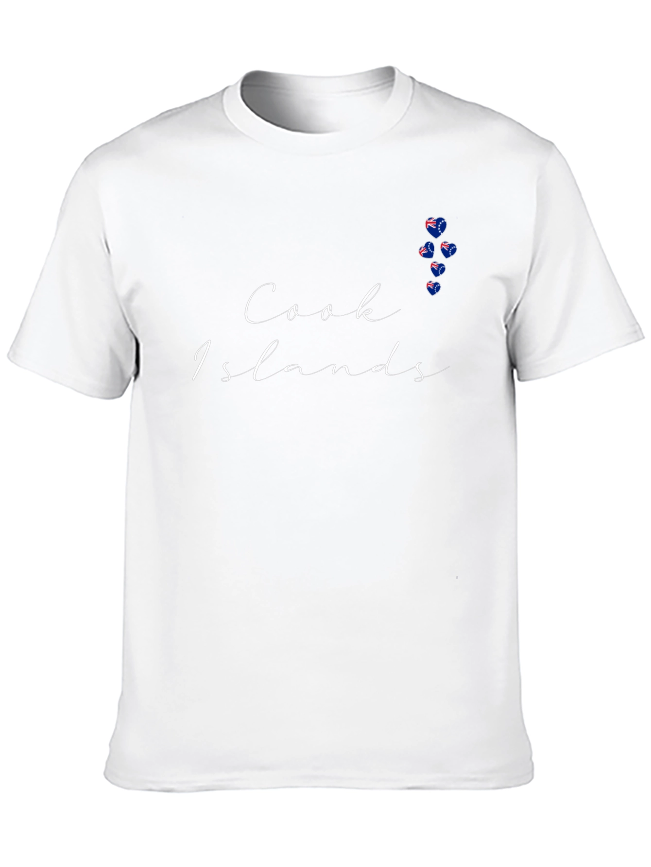 Cook Islands Black T-Shirt with Hearts