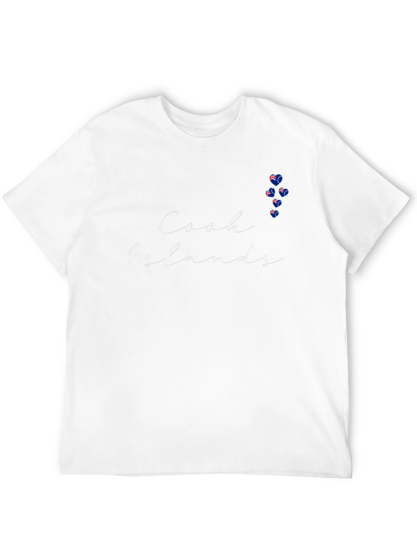 Cook Islands Black T-Shirt with Hearts