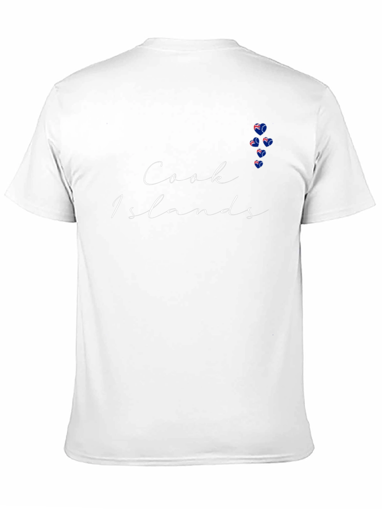 Cook Islands Black T-Shirt with Hearts