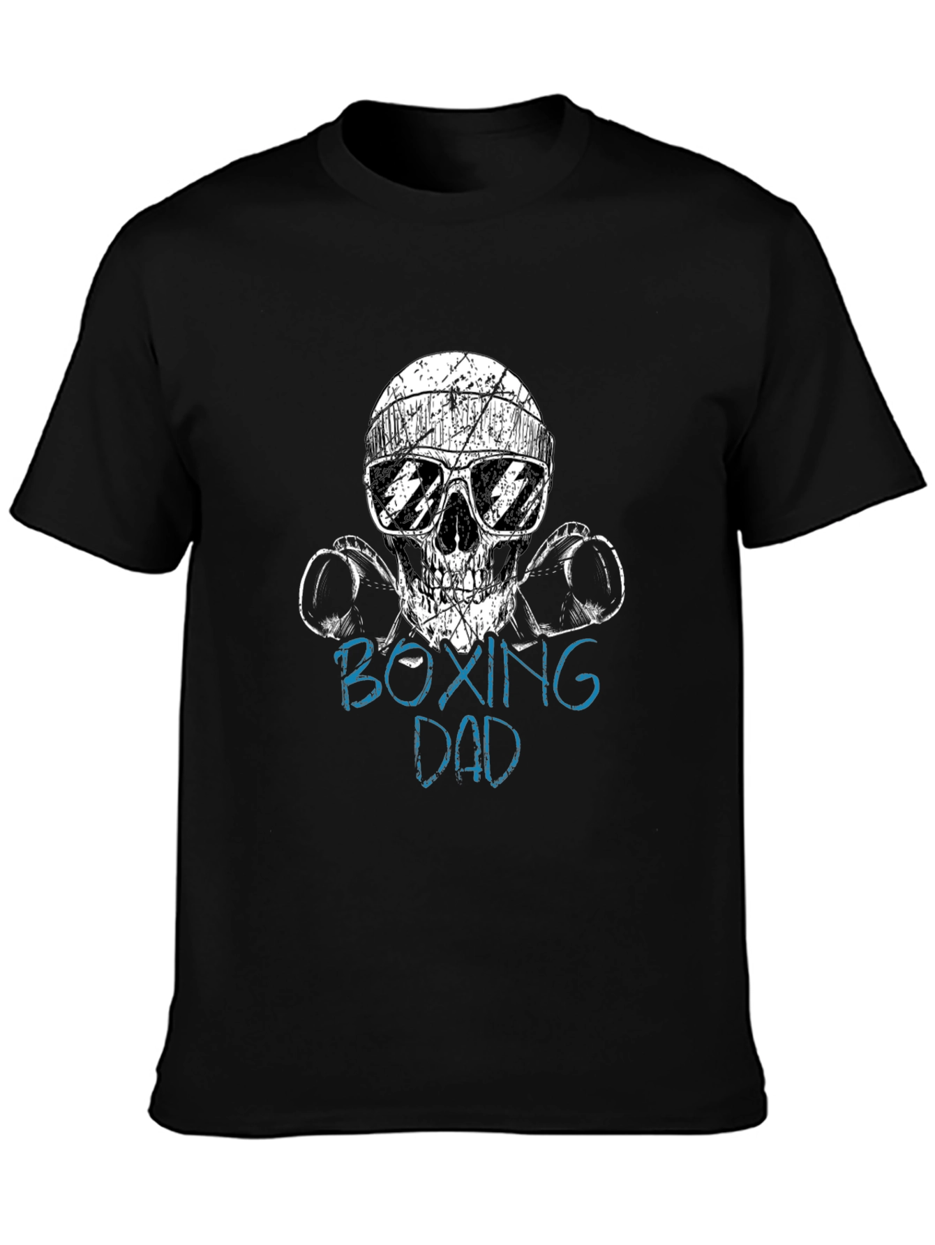 Boxing Dad Skull T-Shirt - Cool Fathers Day Gift!