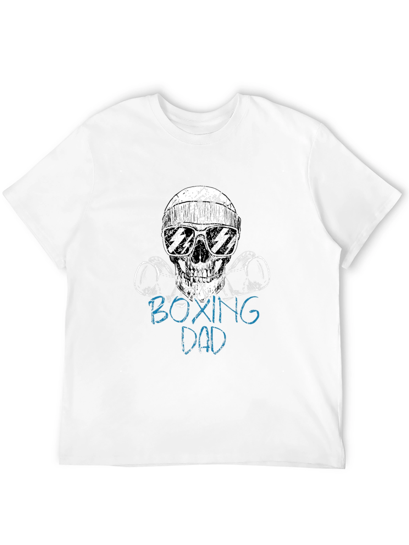 Boxing Dad Skull T-Shirt - Cool Fathers Day Gift!