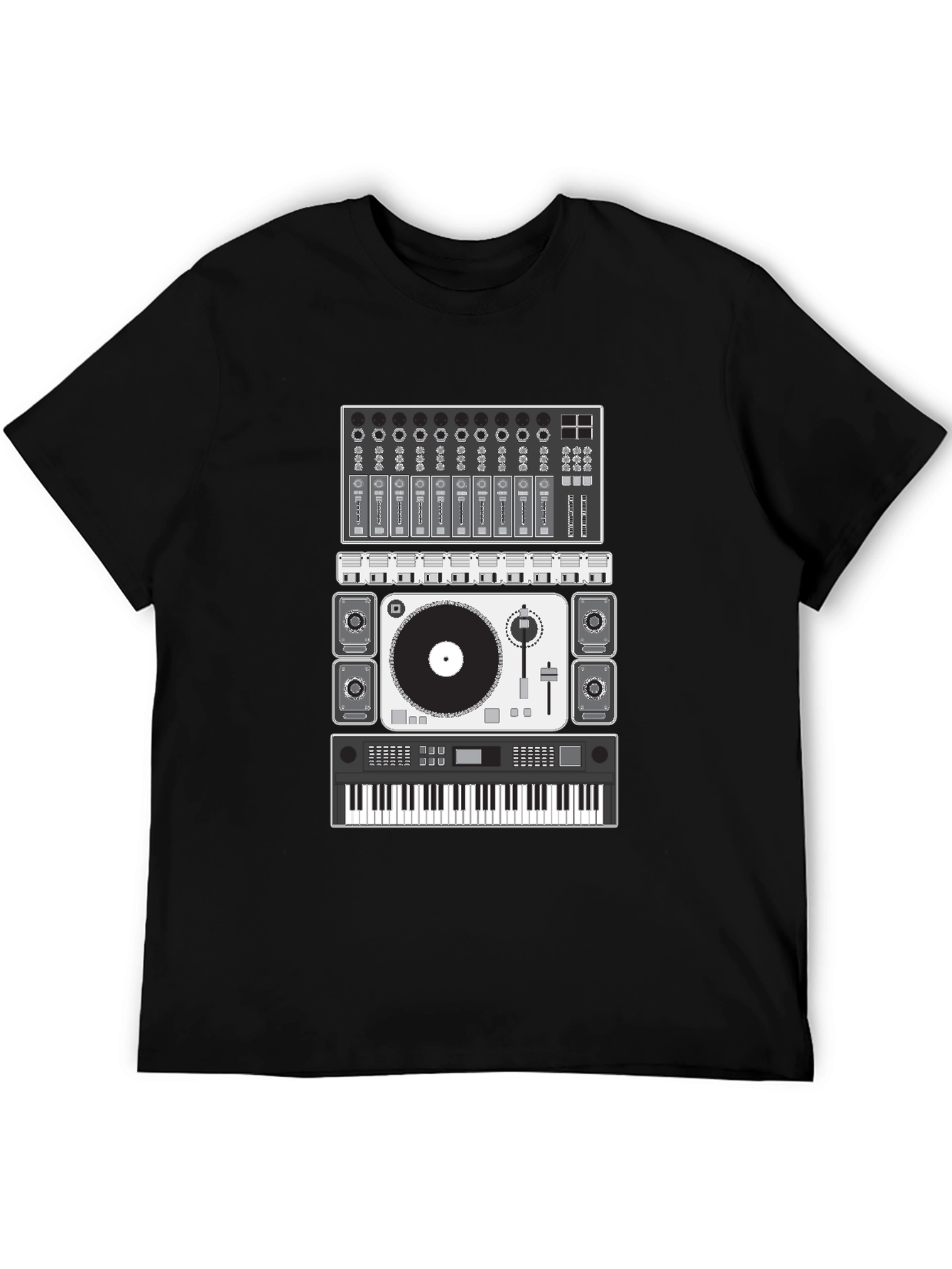 DJ Music Producer Black Graphic T-Shirt