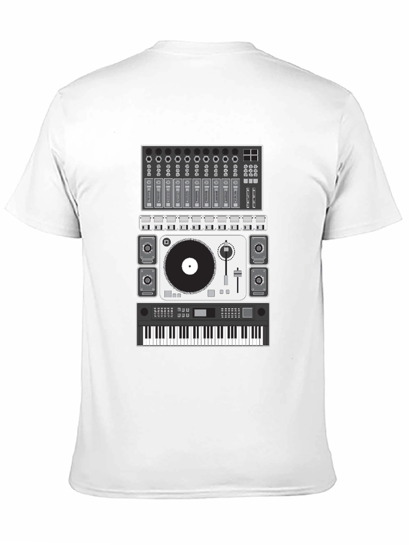 DJ Music Producer Black Graphic T-Shirt