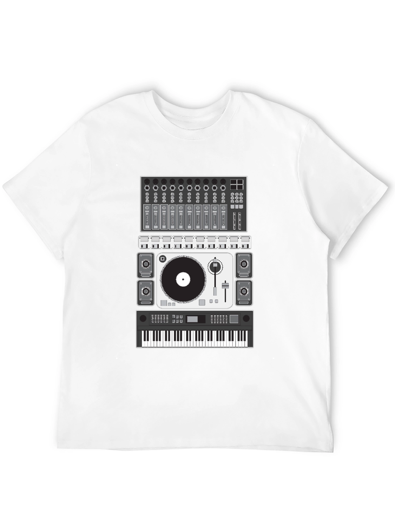 DJ Music Producer Black Graphic T-Shirt