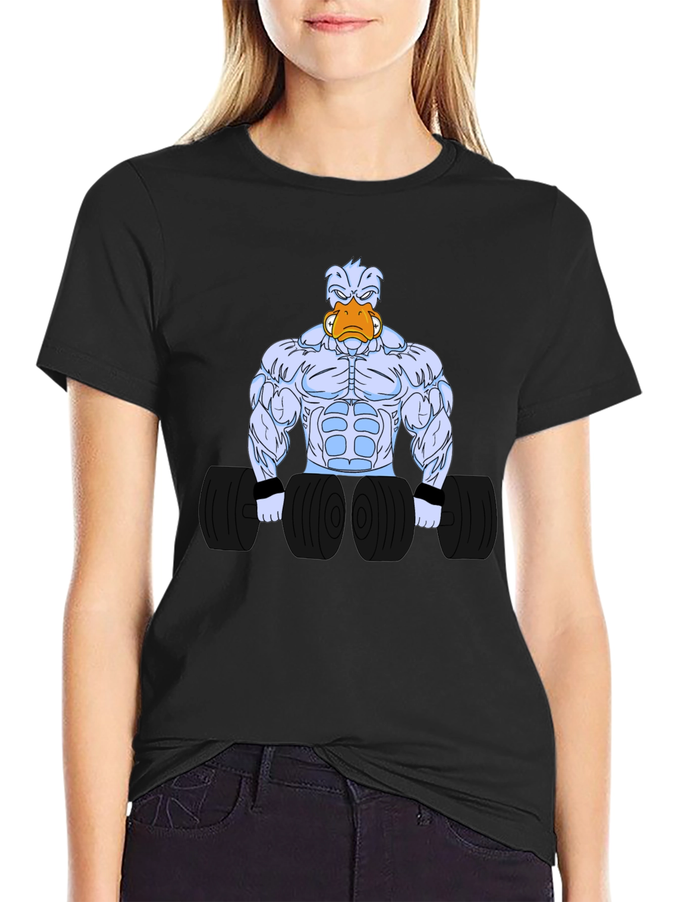 Muscle Duck Lifting Weights T-Shirt