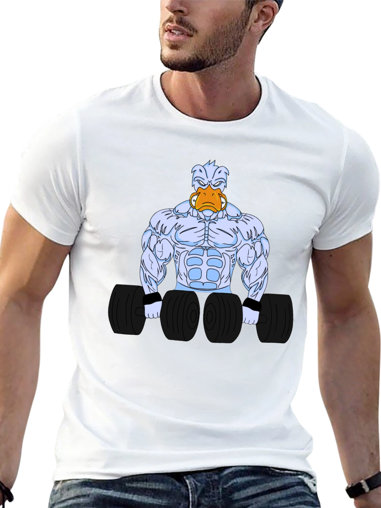 Muscle Duck Lifting Weights T-Shirt