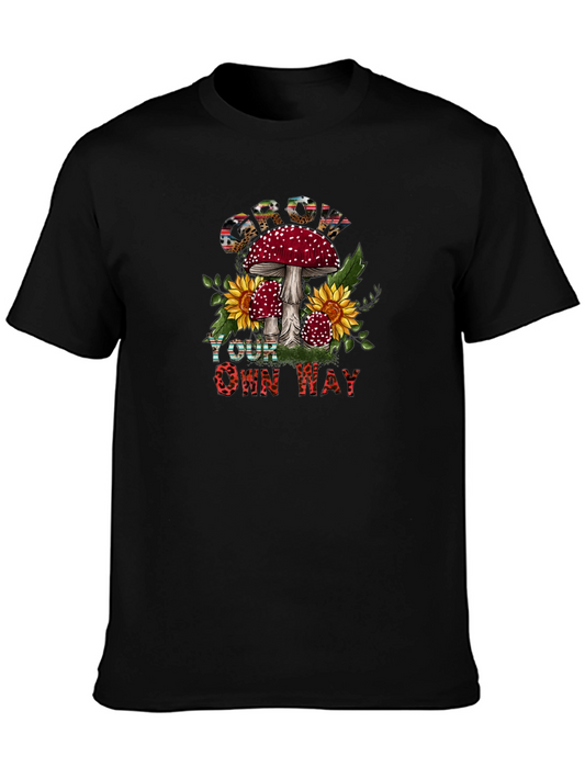Mushroom Sunflower Graphic Tee