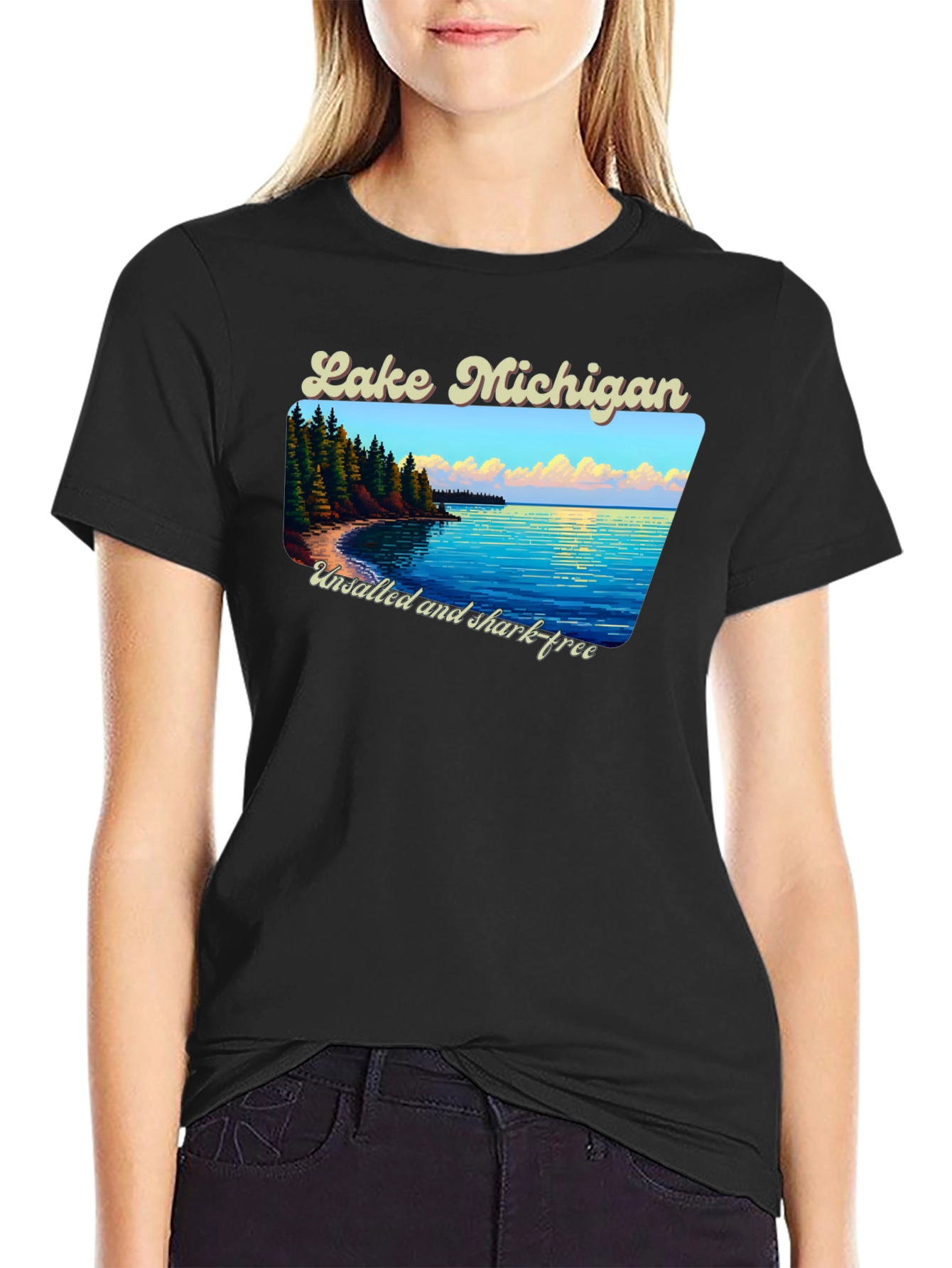 Lake Michigan Graphic T-Shirt - Unsalted & Shark-Free