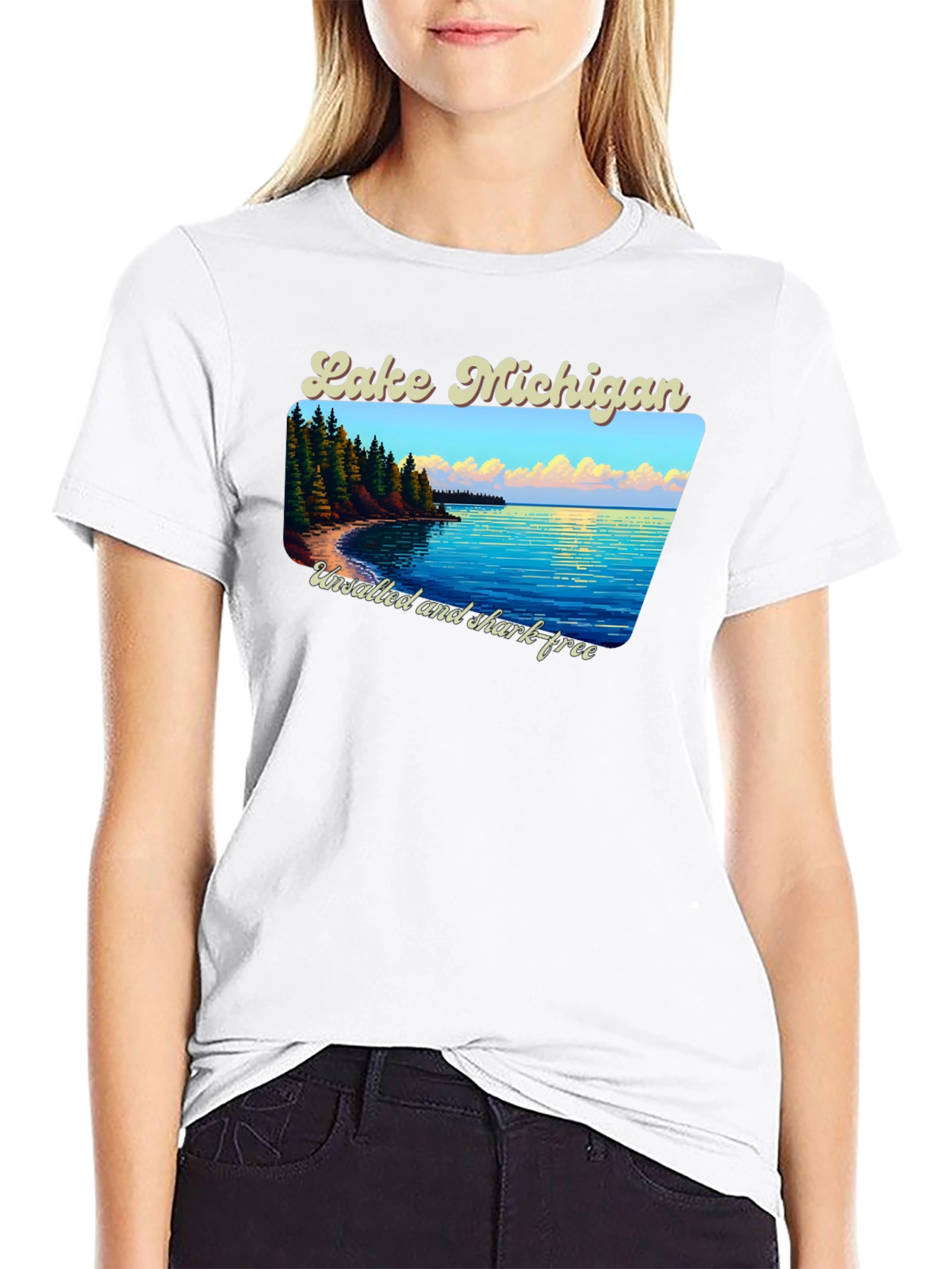 Lake Michigan Graphic T-Shirt - Unsalted & Shark-Free