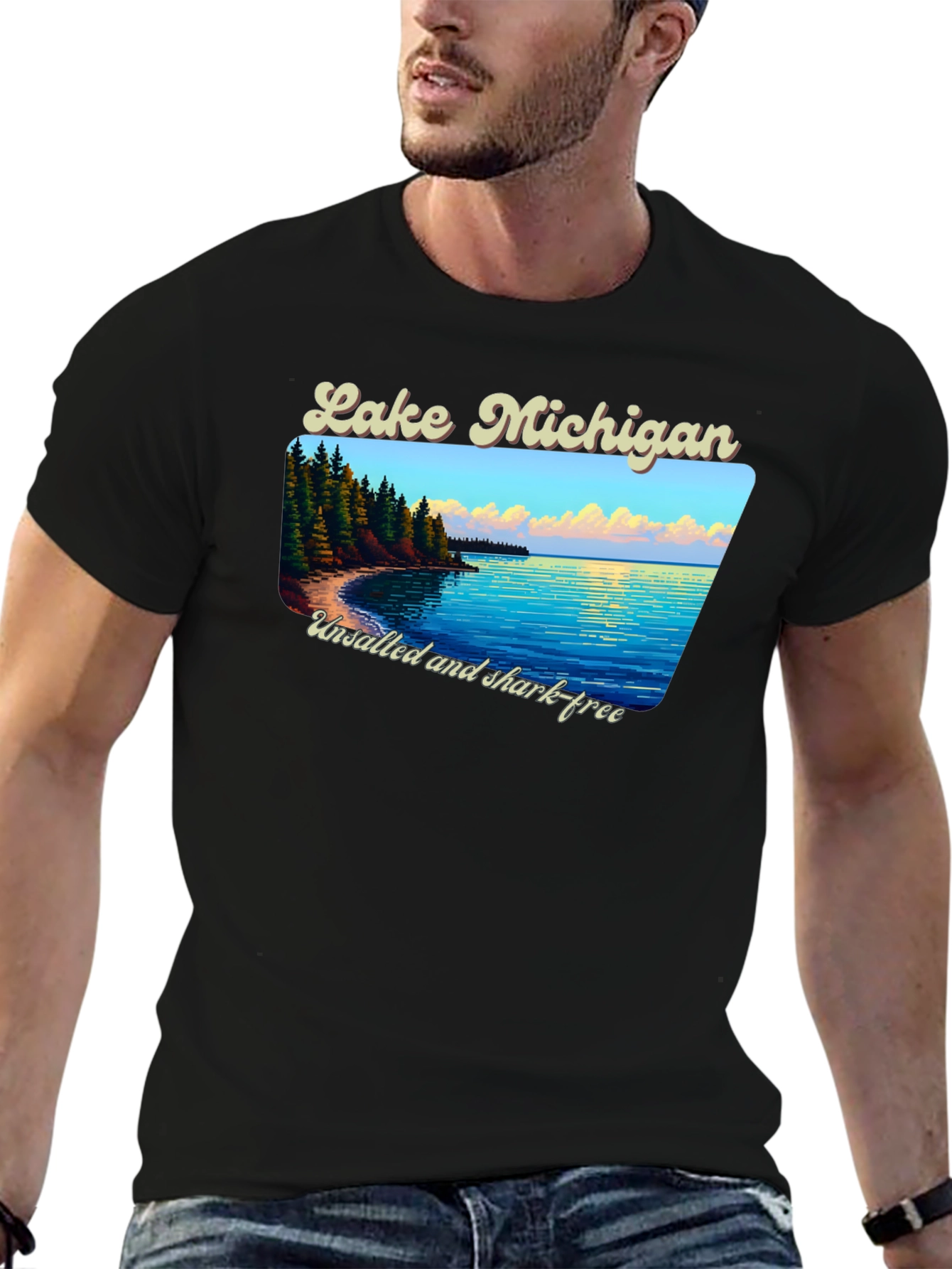 Lake Michigan Graphic T-Shirt - Unsalted & Shark-Free