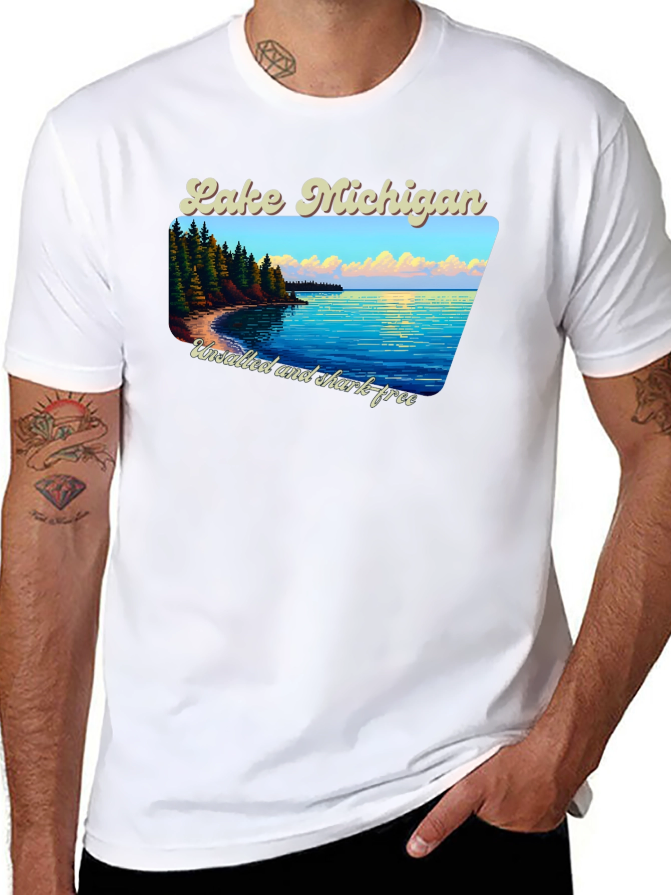 Lake Michigan Graphic T-Shirt - Unsalted & Shark-Free