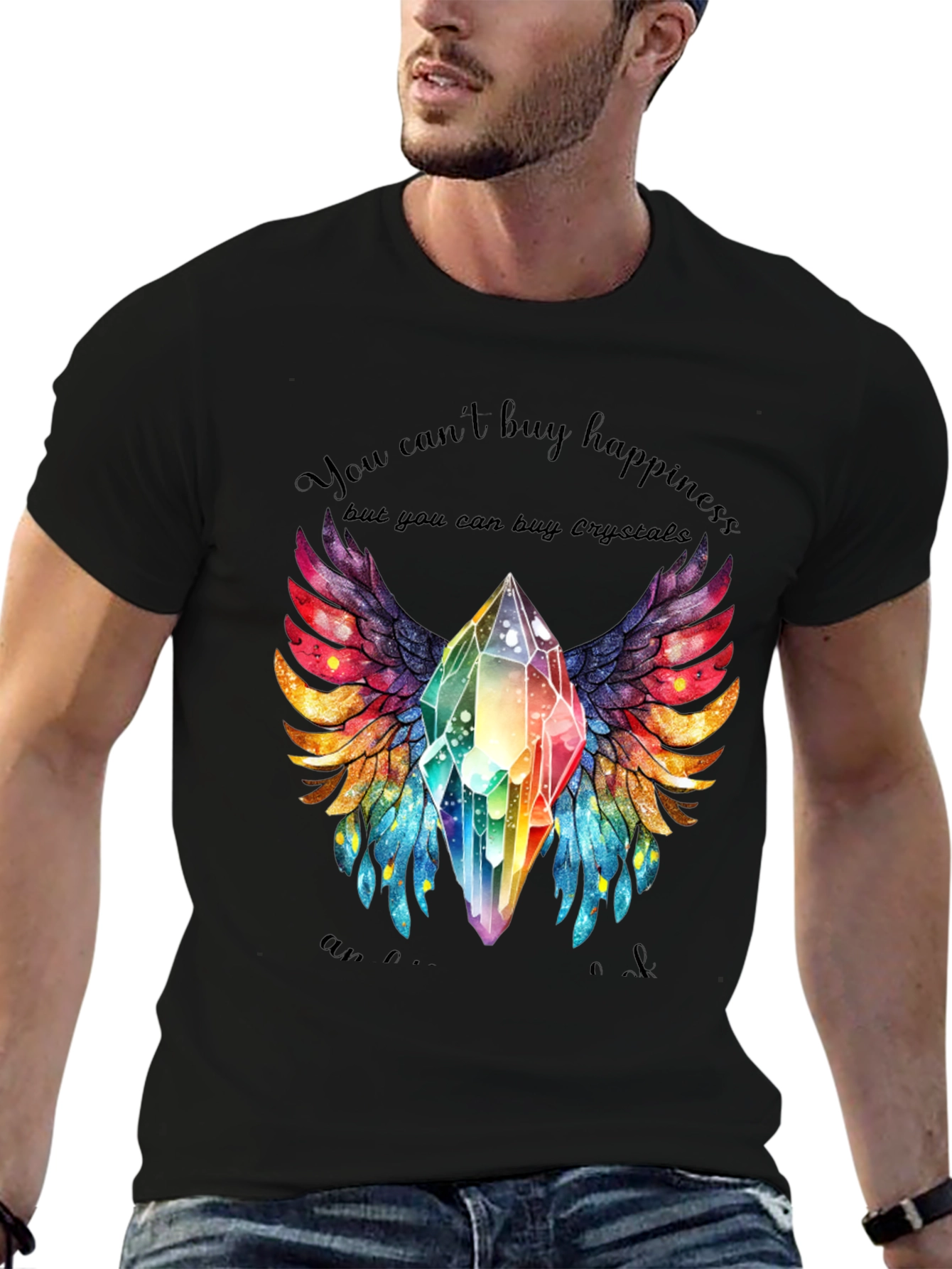 Crystals Happiness Graphic Tee