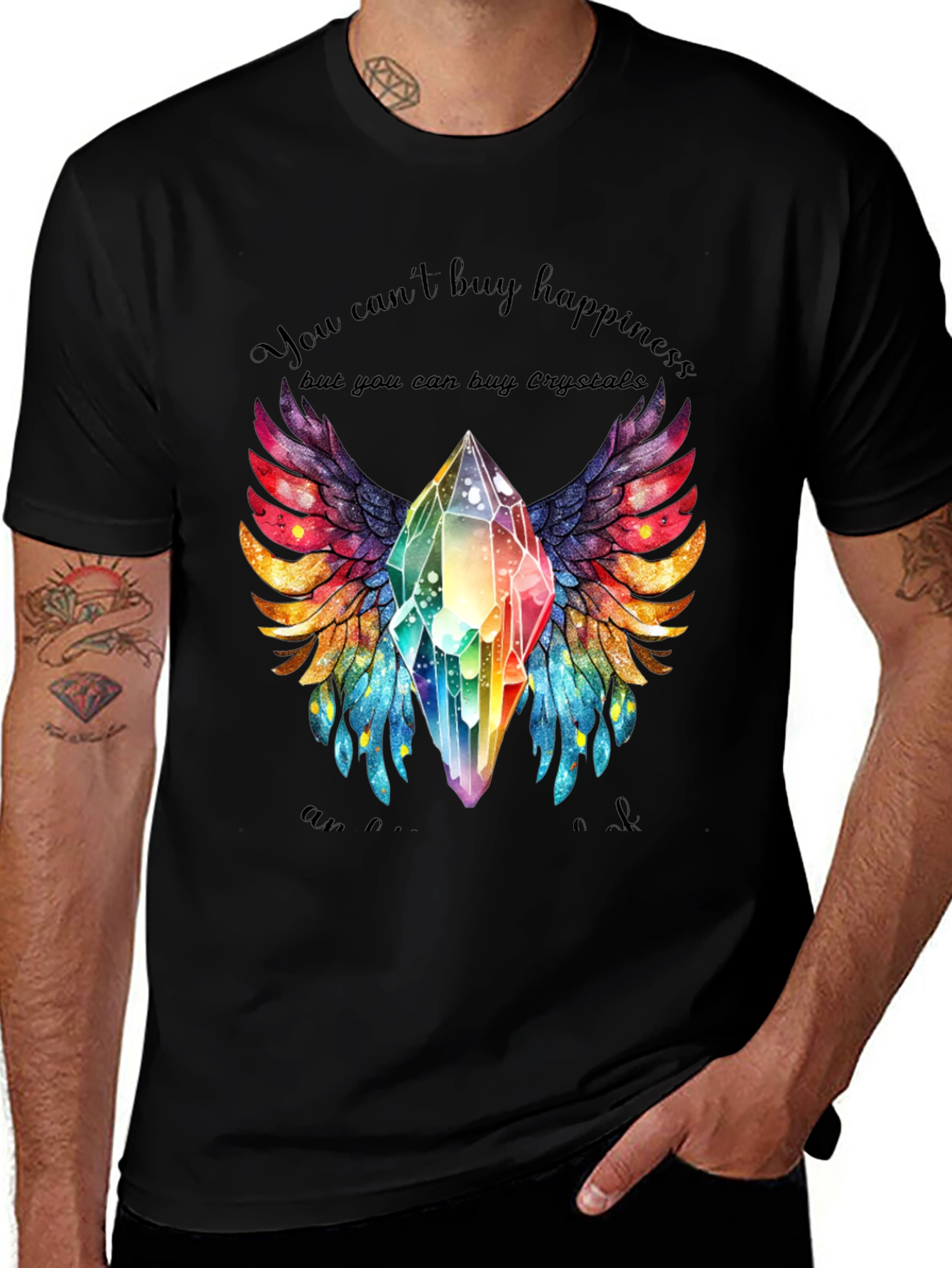 Crystals Happiness Graphic Tee