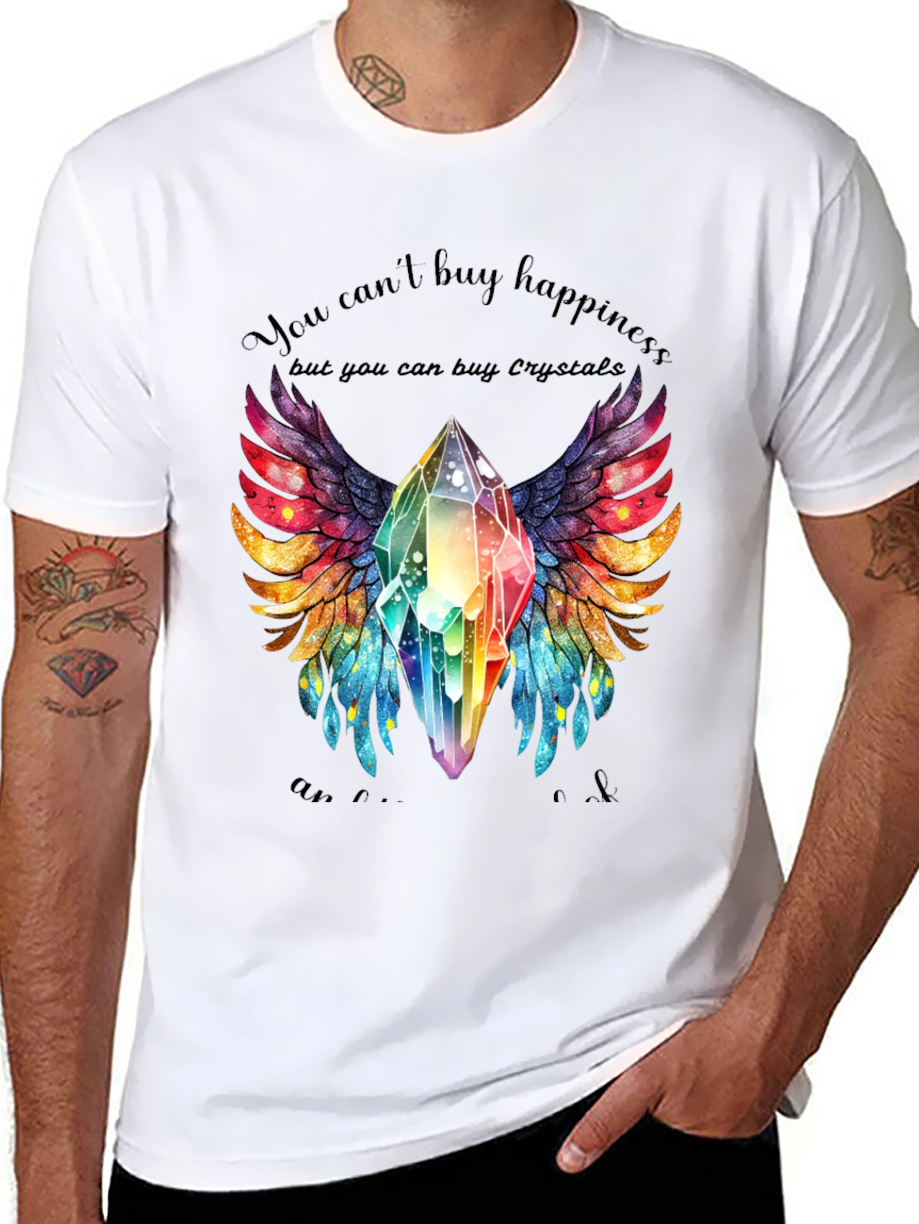 Crystals Happiness Graphic Tee