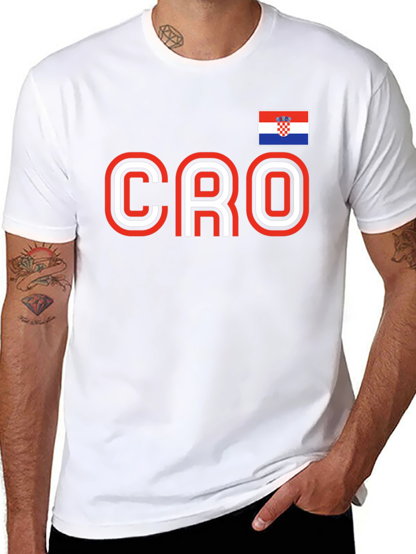 Croatia Pride Black T-Shirt -  Soccer Fan Apparel