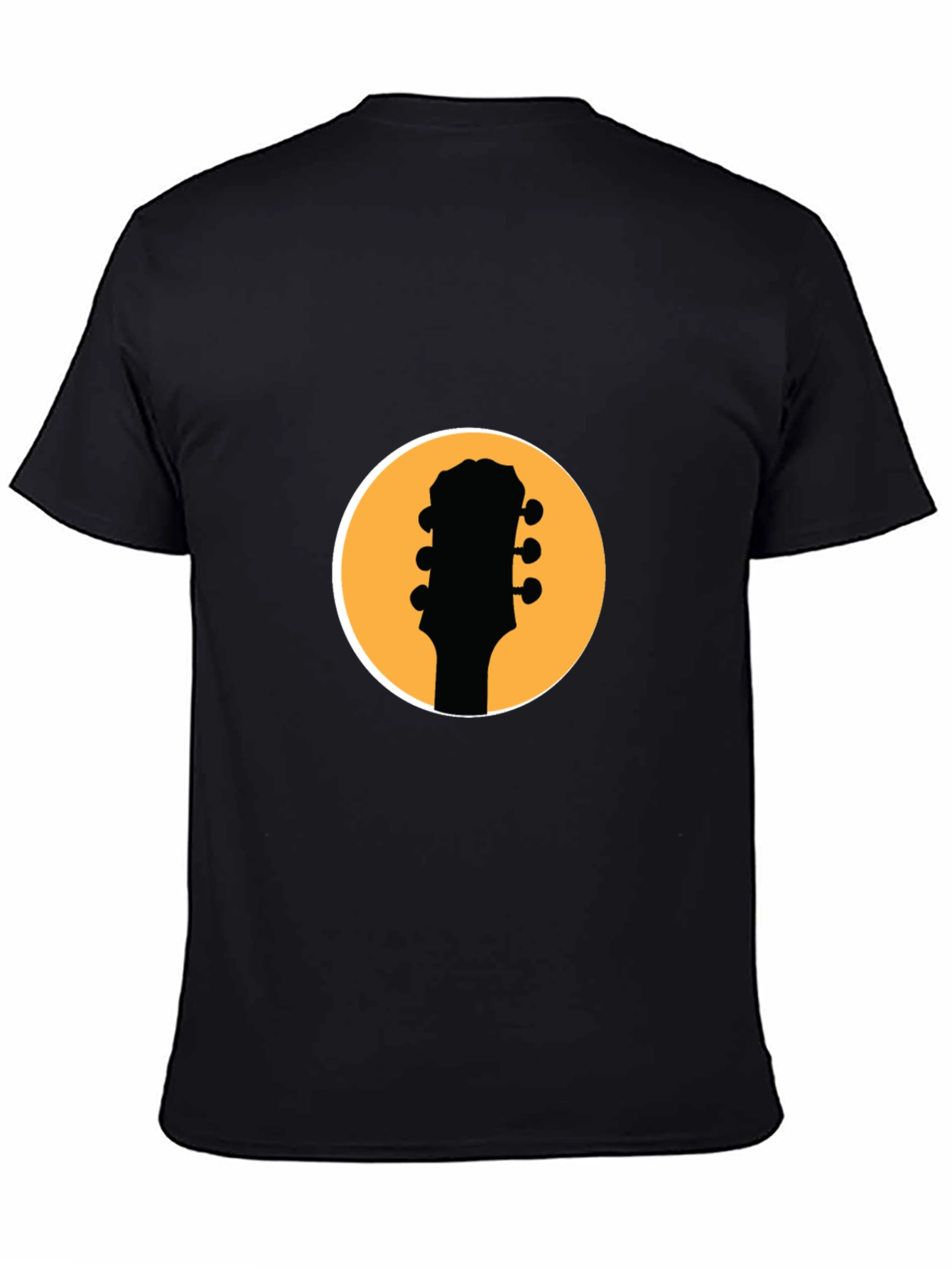 Guitar Headstock Graphic Tee - Classic Rock Style