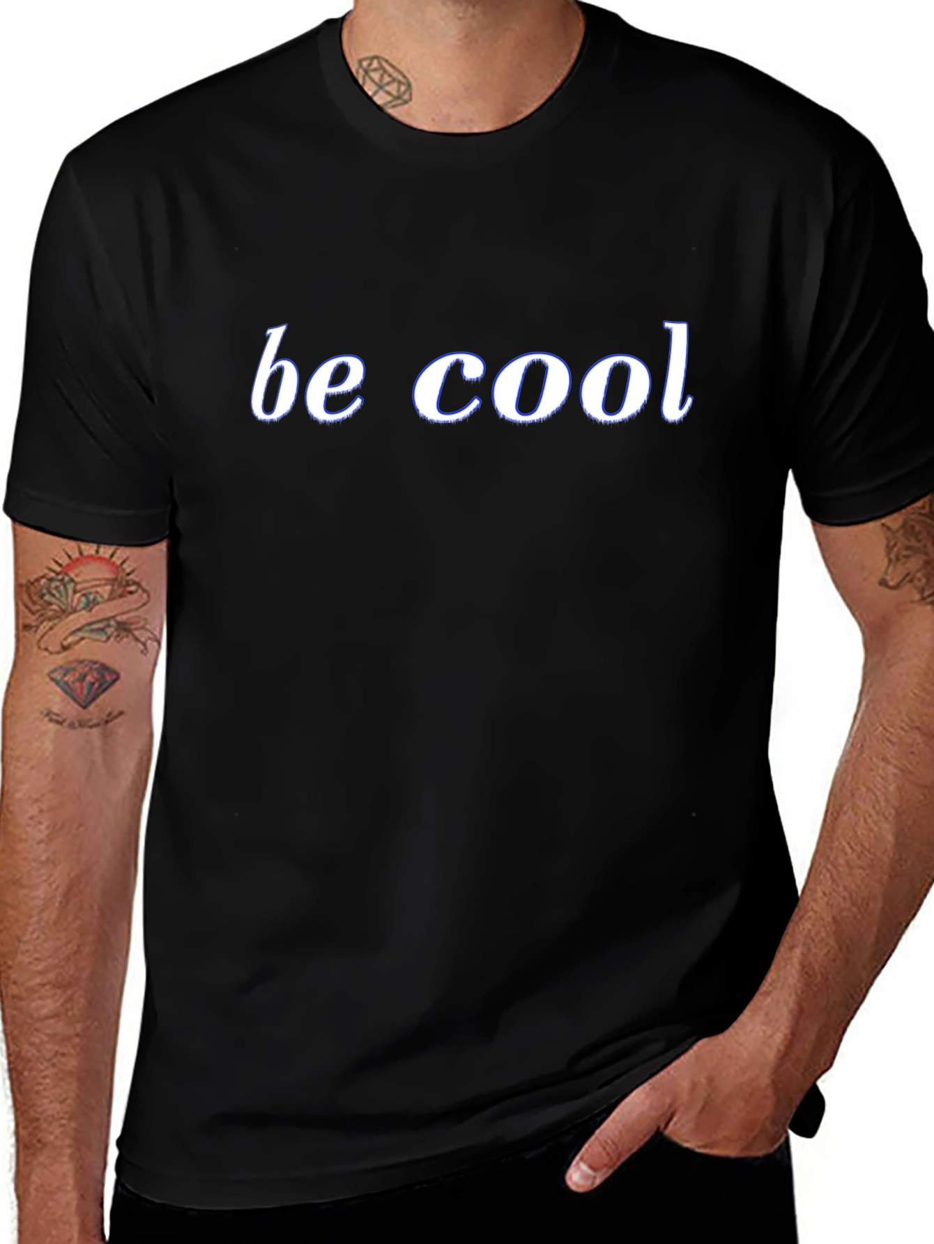 Be Cool Black Graphic T-Shirt