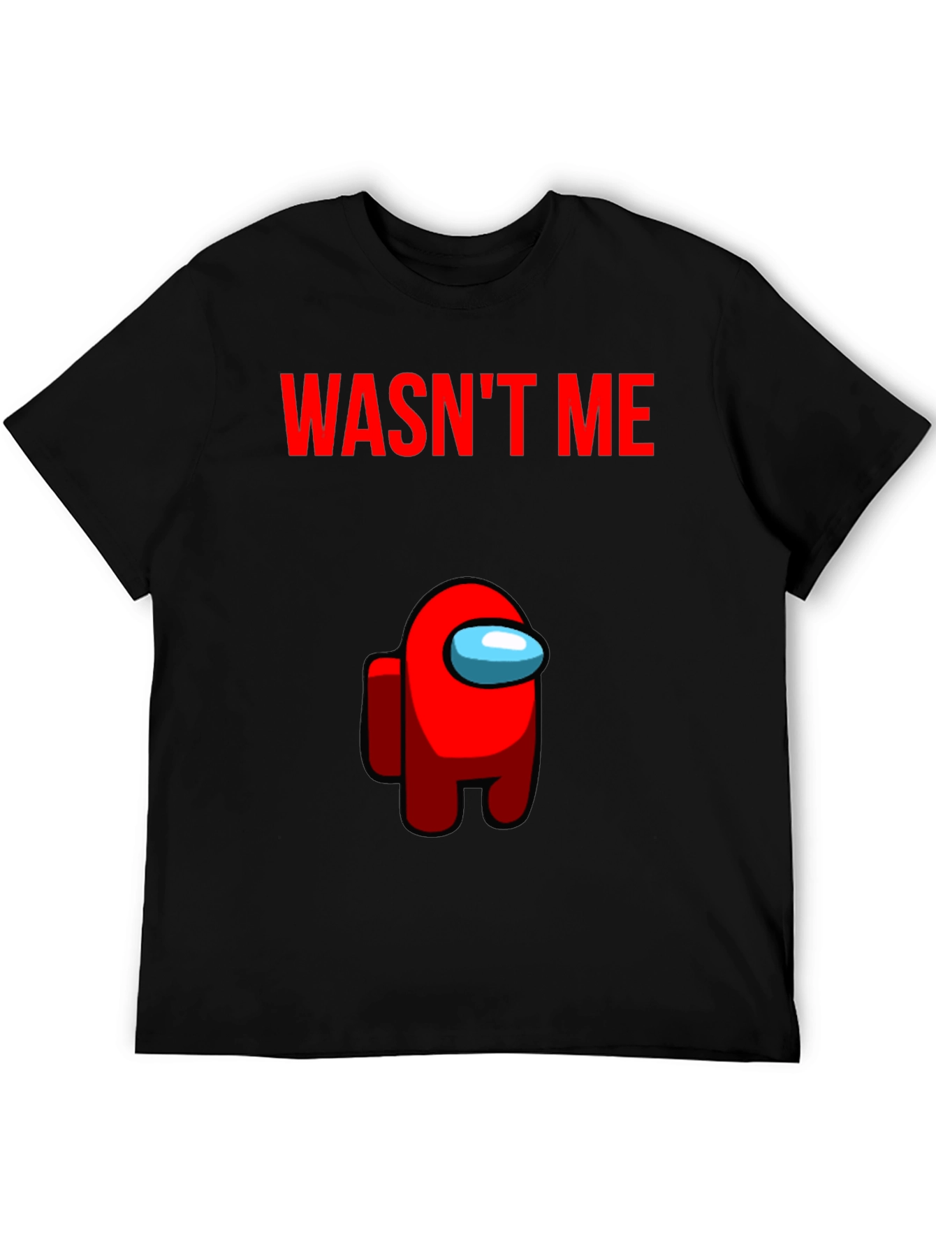 Among Us Wasnt Me Black T-Shirt